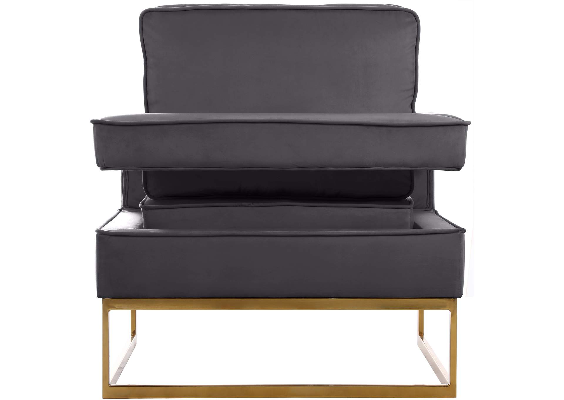 Noah Grey Velvet Accent Chair,Meridian Furniture