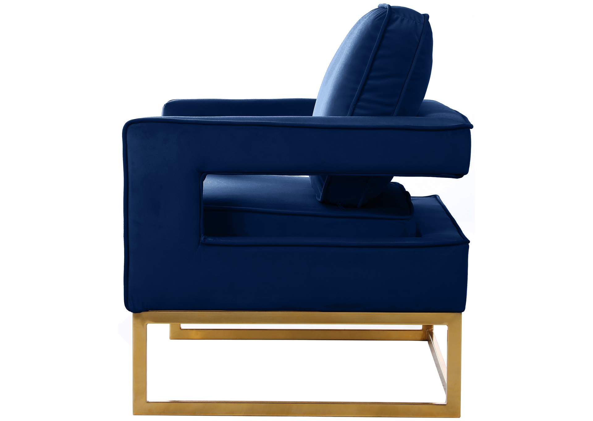 Noah Navy Velvet Accent Chair,Meridian Furniture