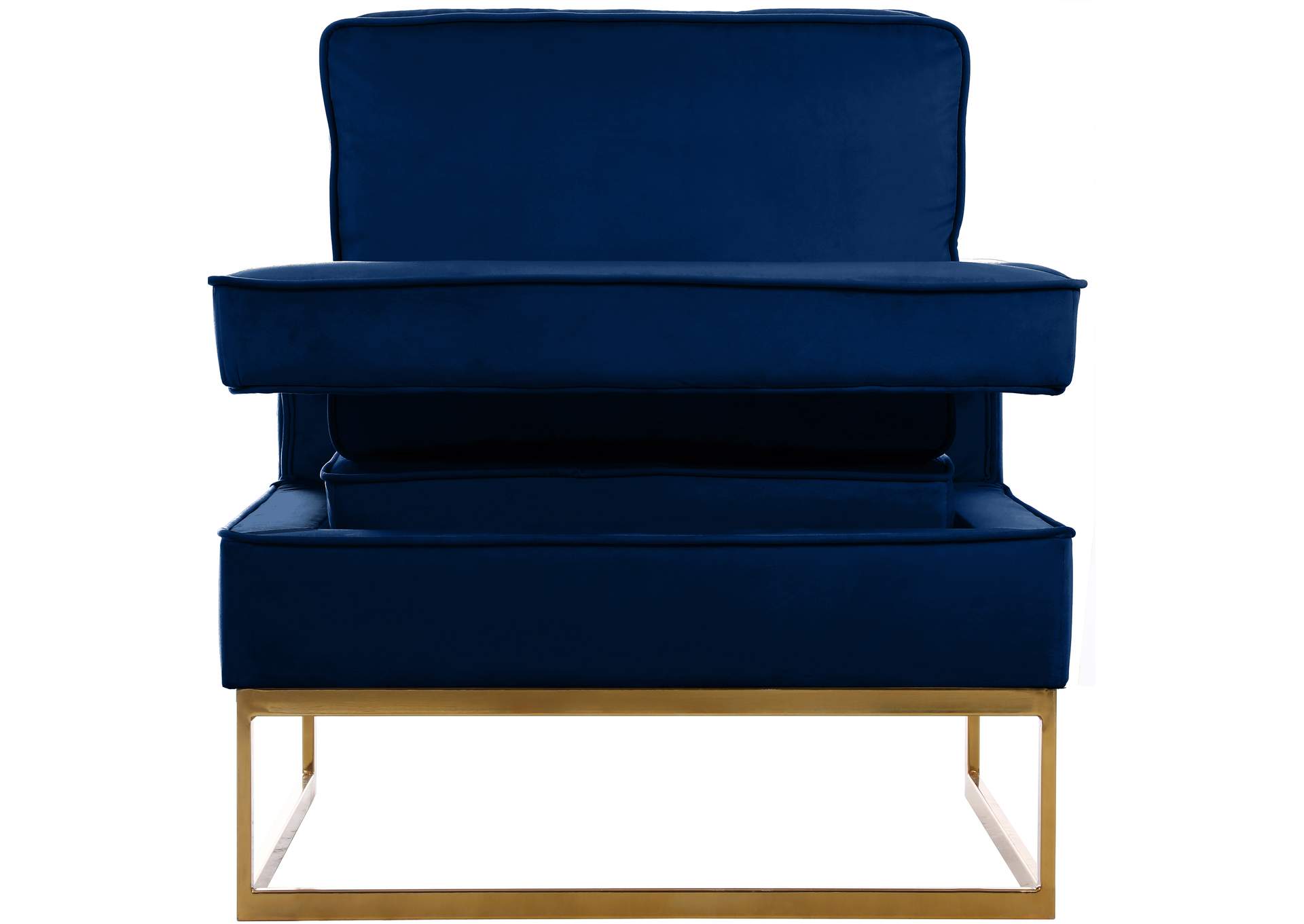 Noah Navy Velvet Accent Chair,Meridian Furniture