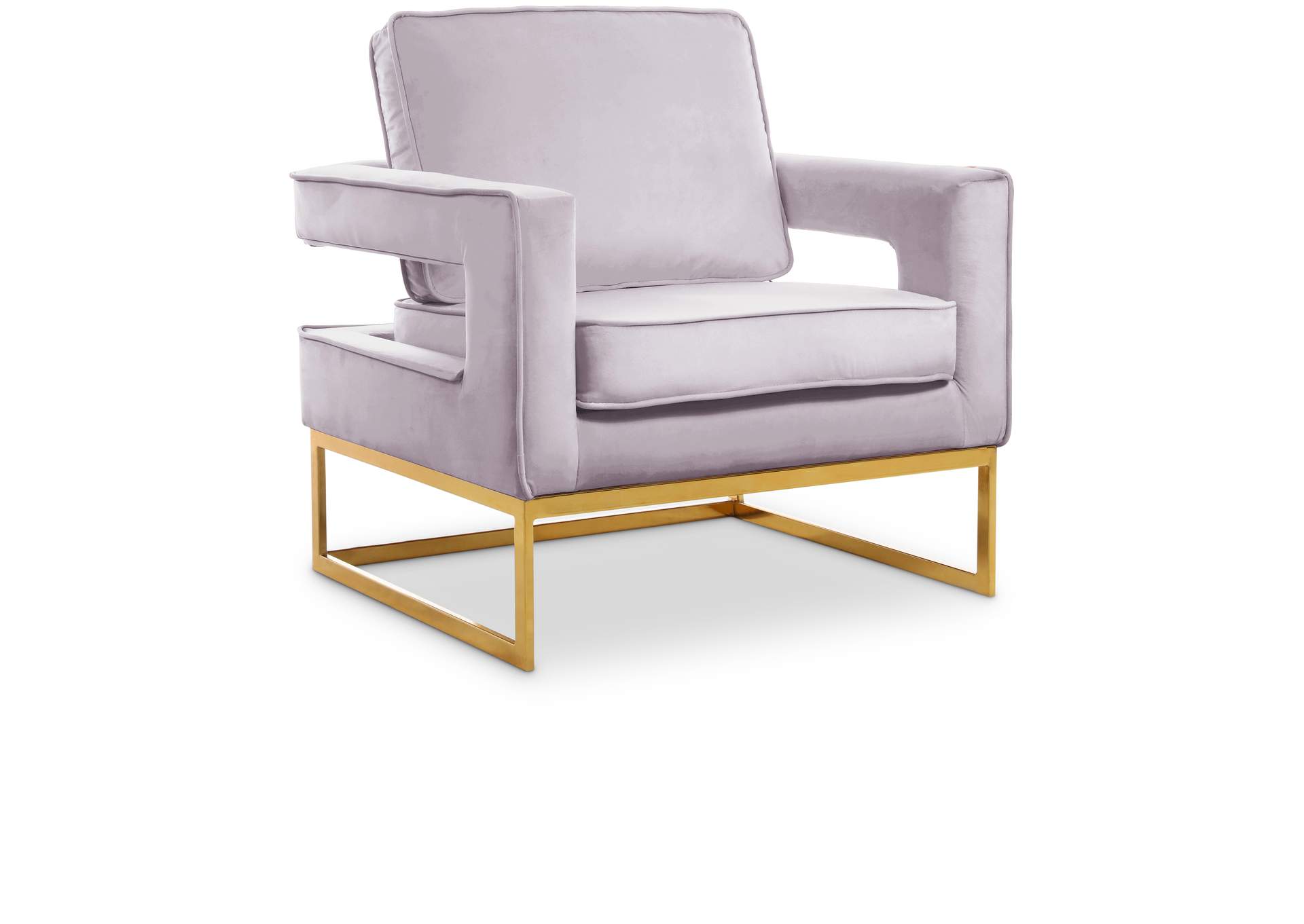 Noah Pink Velvet Accent Chair,Meridian Furniture