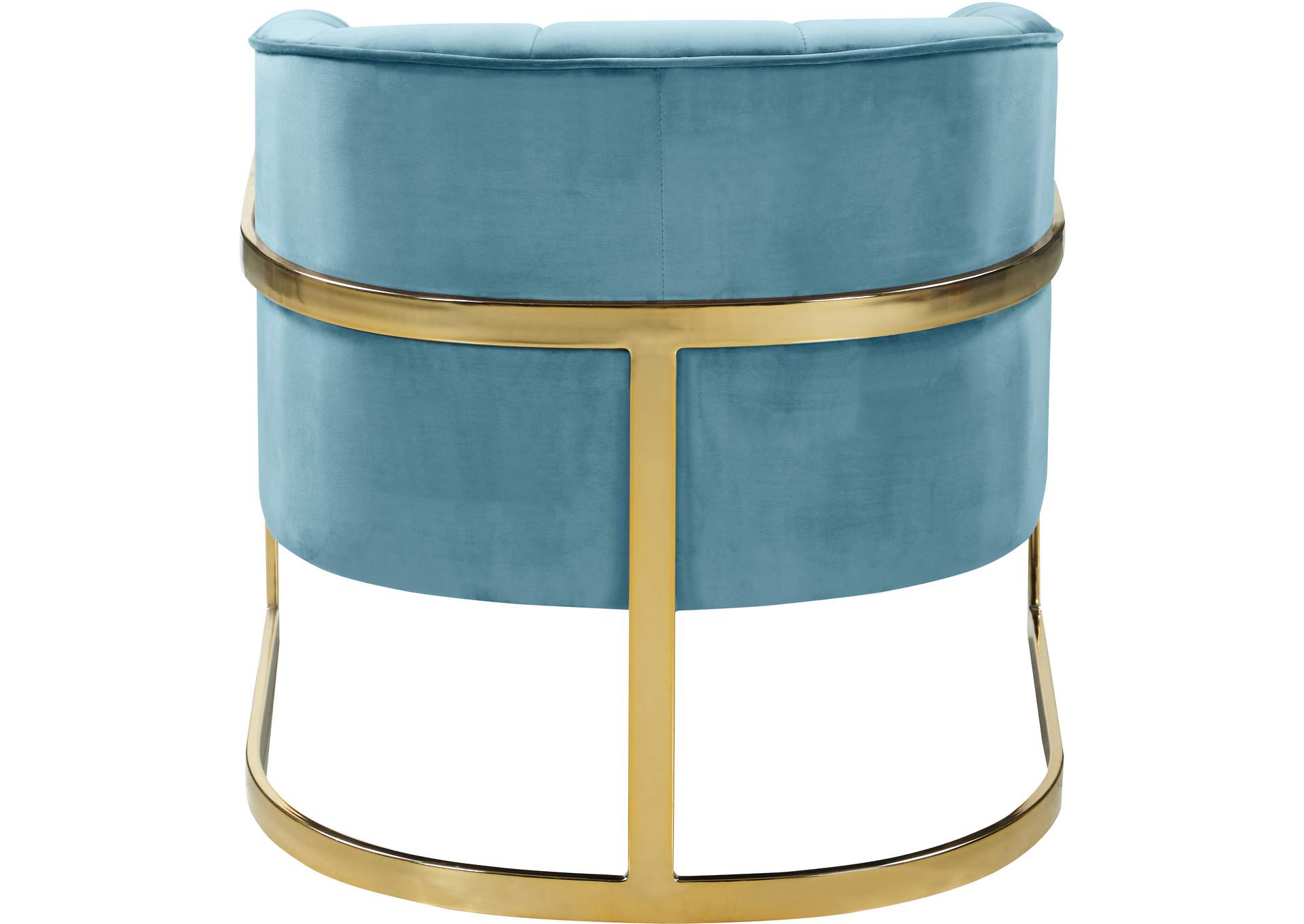 Carter Aqua Velvet Accent Chair,Meridian Furniture