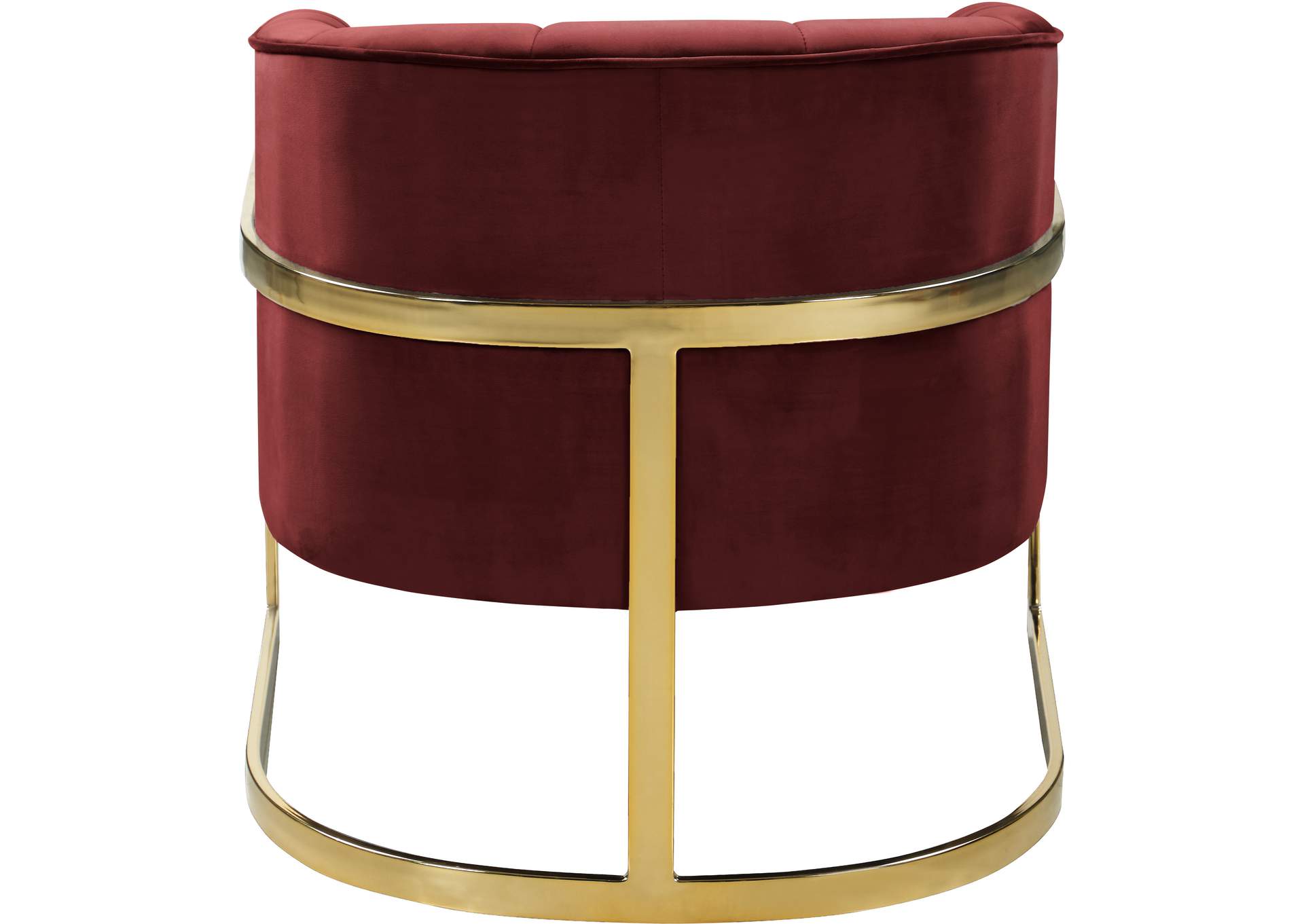 Carter Burgundy Velvet Accent Chair,Meridian Furniture