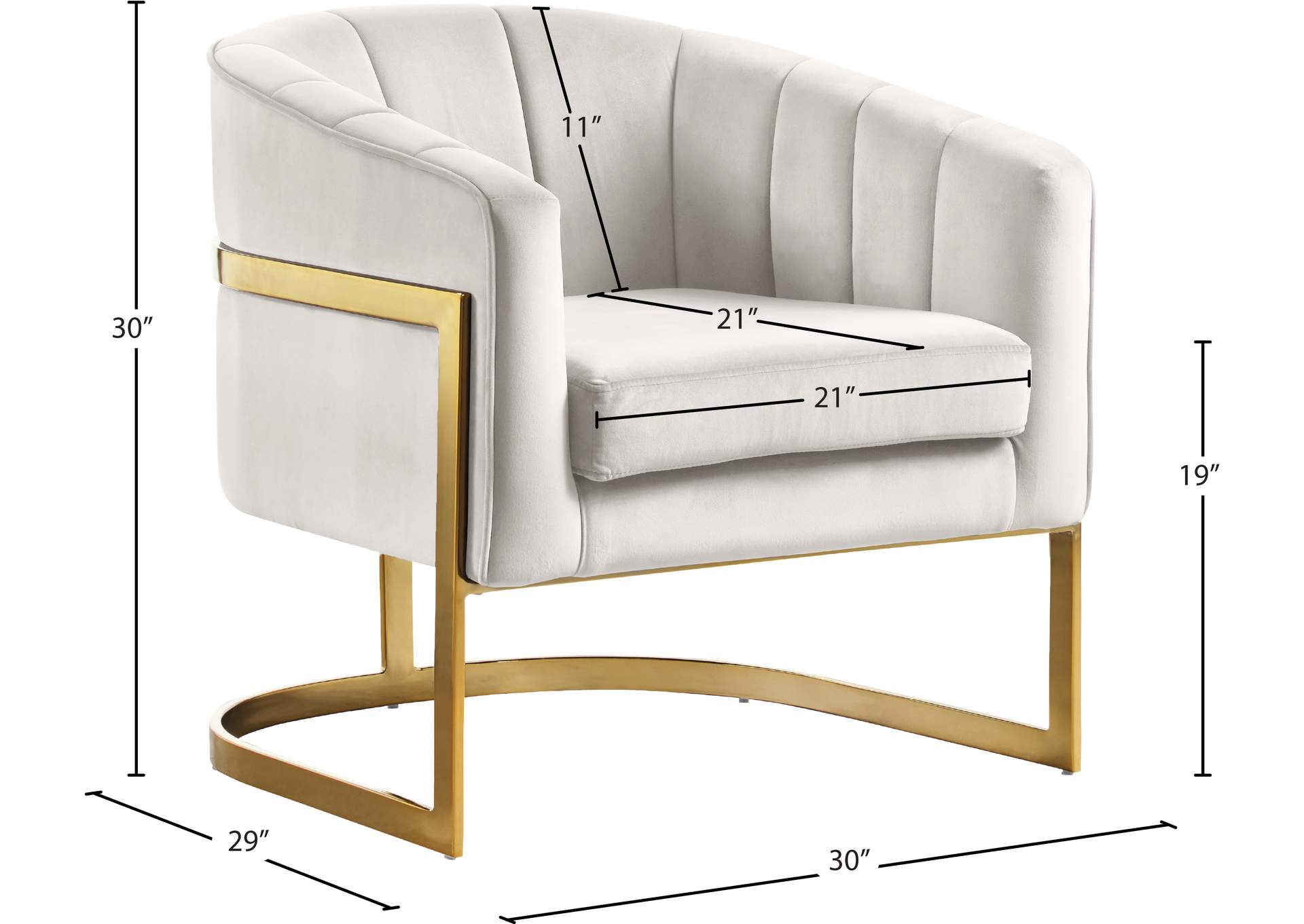 cream color arm chair