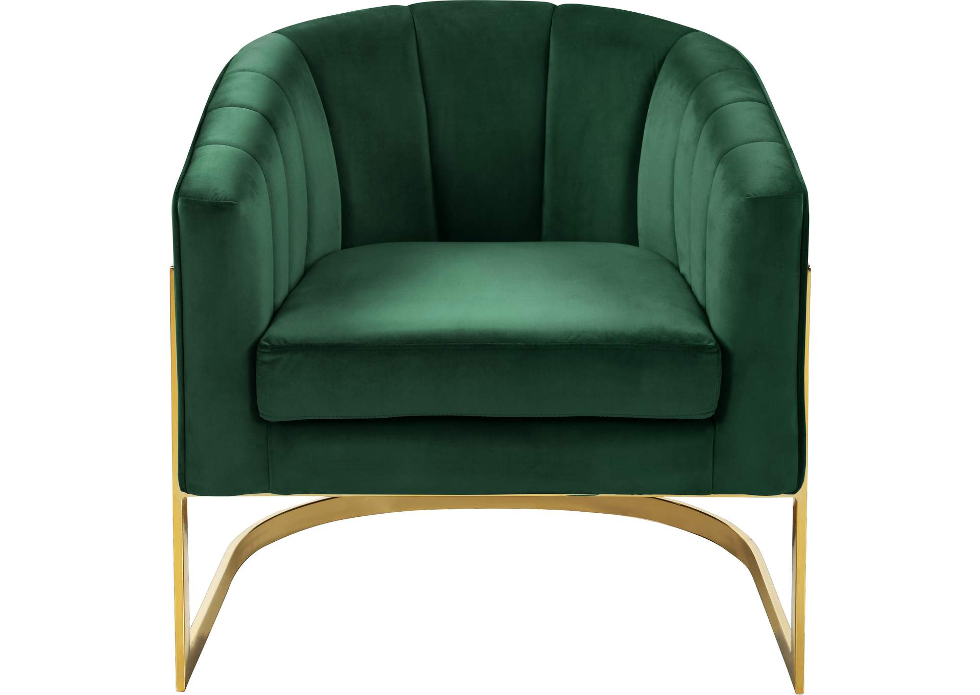 Carter Green Velvet Accent Chair,Meridian Furniture