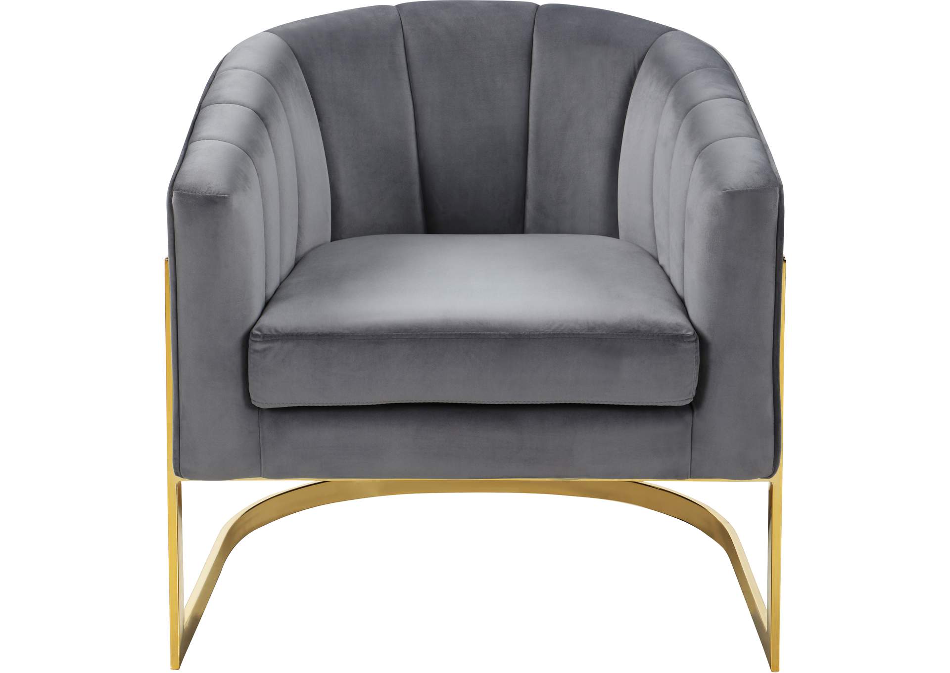 Carter Grey Velvet Accent Chair,Meridian Furniture