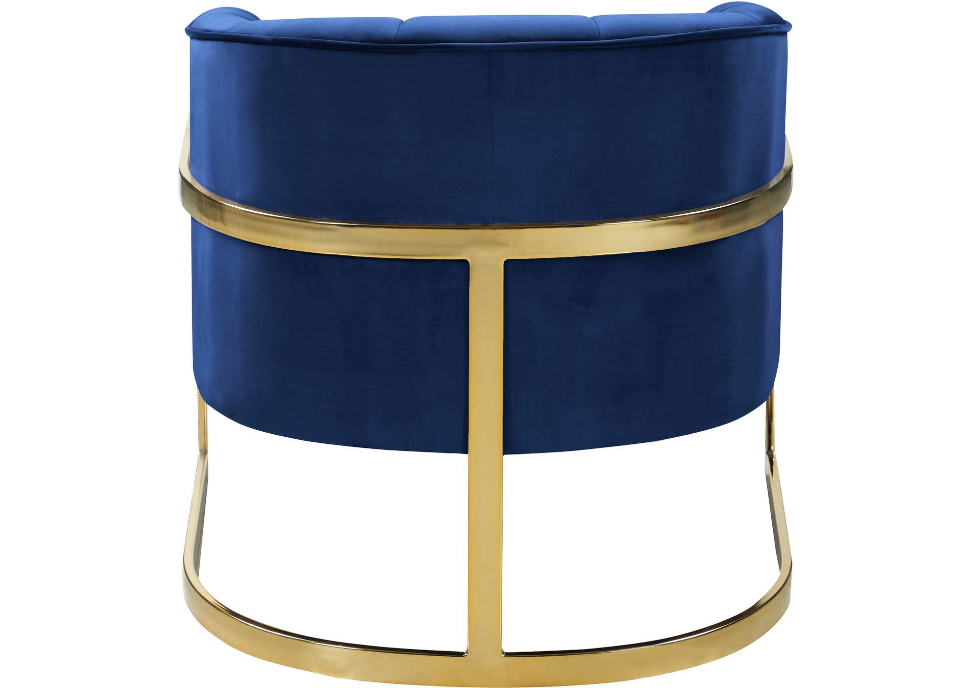 Carter Navy Velvet Accent Chair,Meridian Furniture