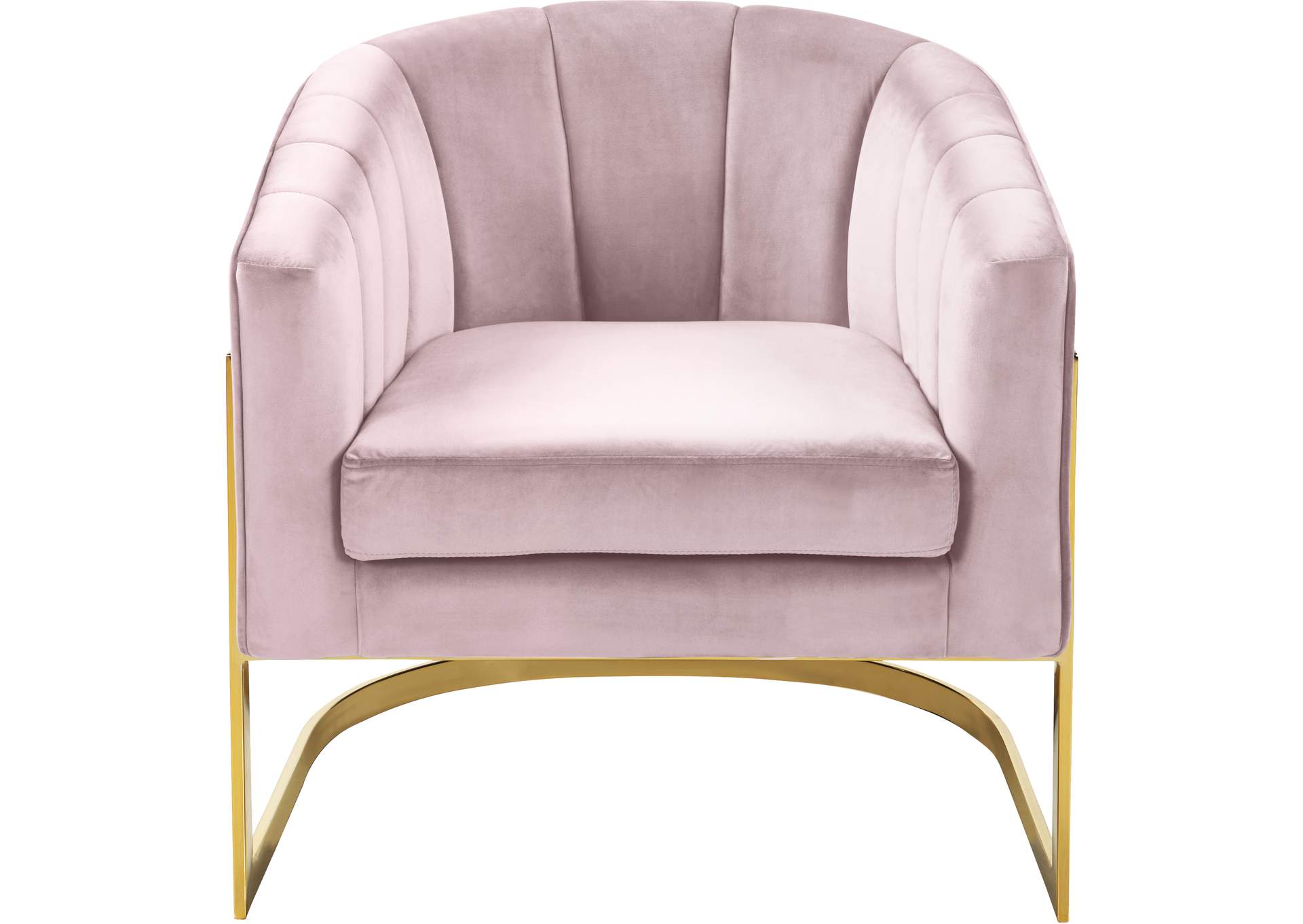 Carter Pink Velvet Accent Chair,Meridian Furniture