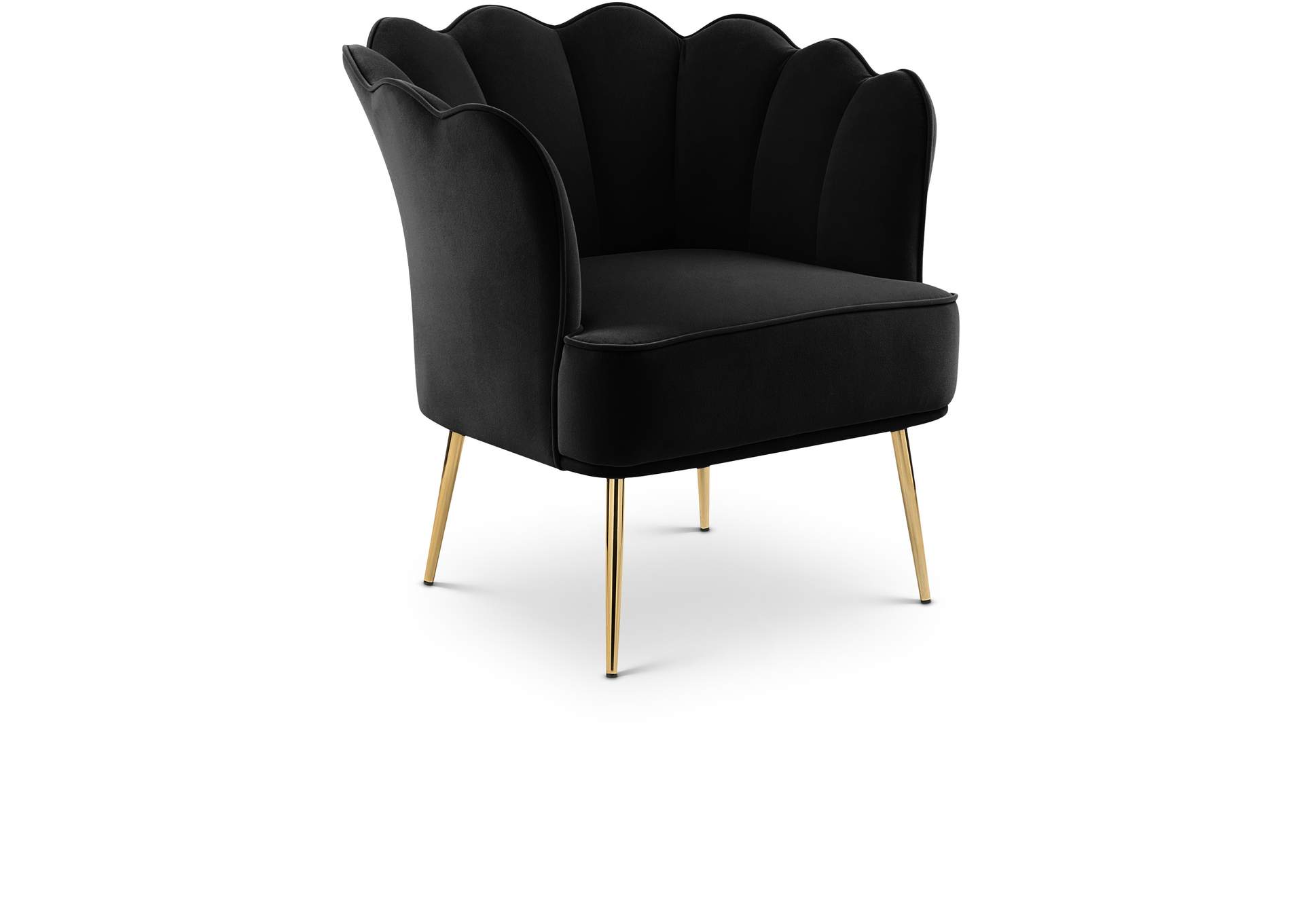 Jester Black Velvet Accent Chair,Meridian Furniture