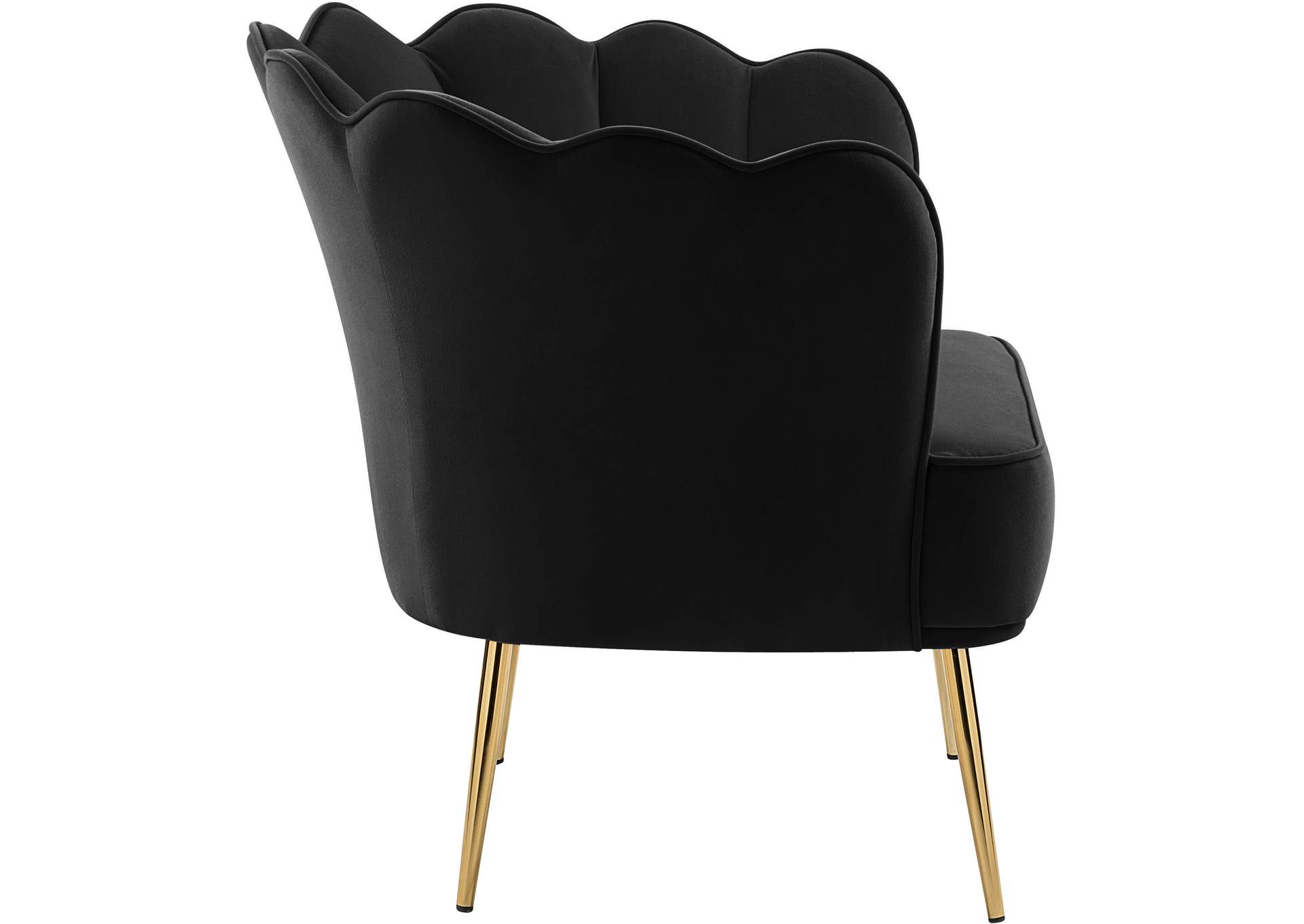 Jester Black Velvet Accent Chair,Meridian Furniture