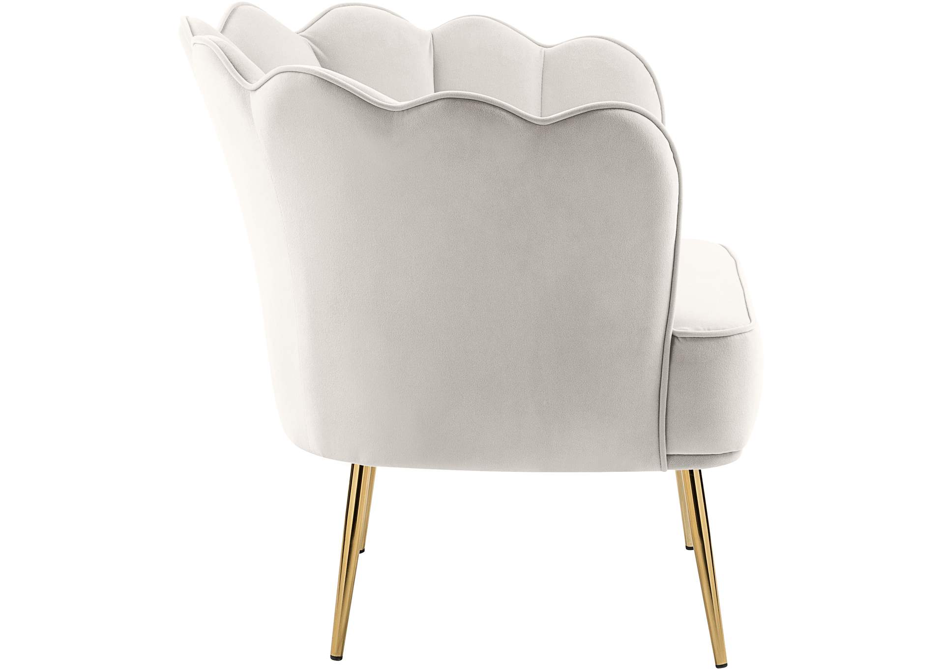 Jester Cream Velvet Accent Chair,Meridian Furniture