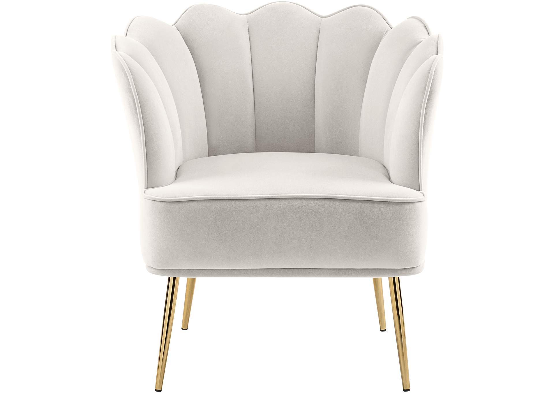 Jester Cream Velvet Accent Chair,Meridian Furniture