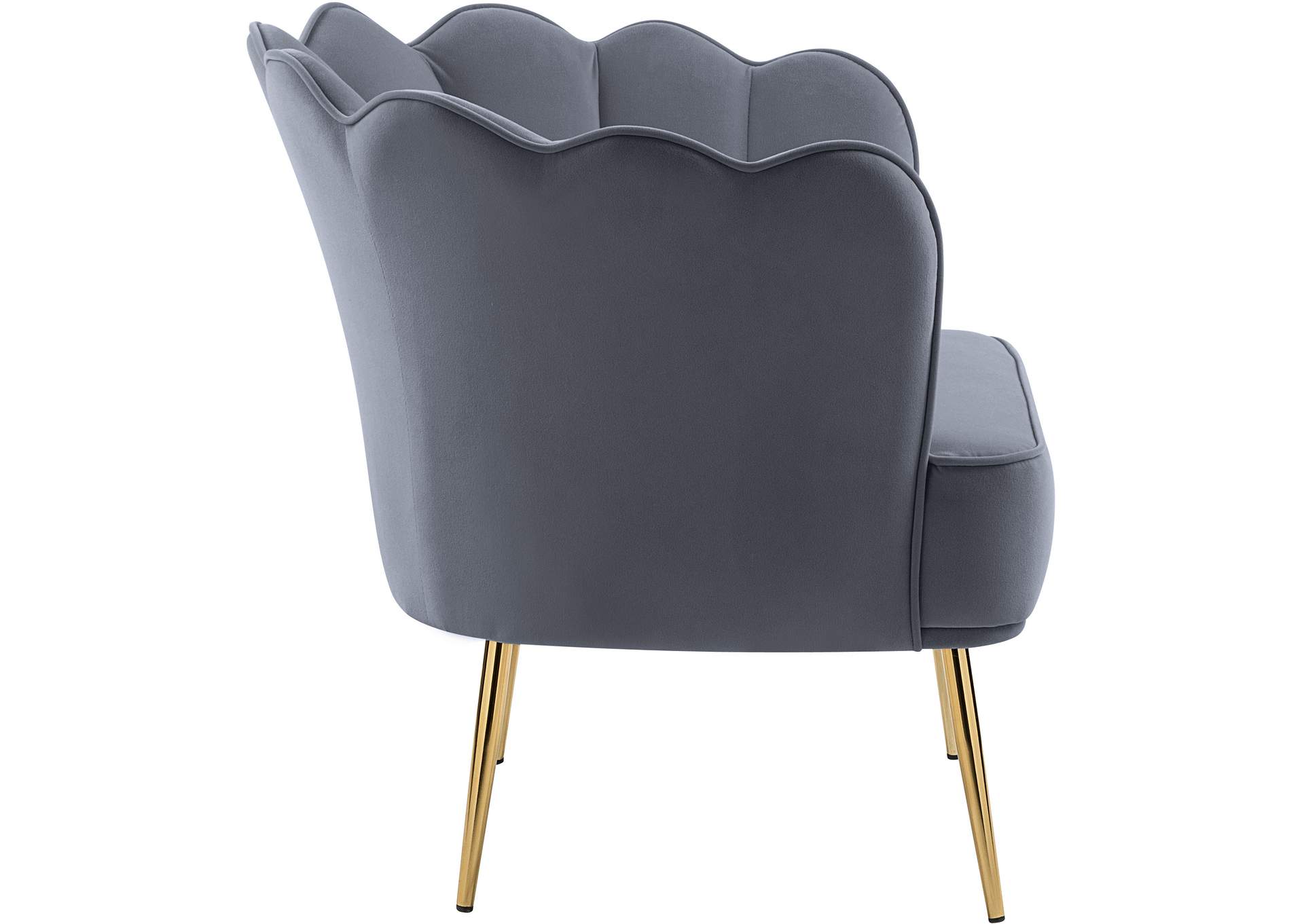 Jester Grey Velvet Accent Chair,Meridian Furniture