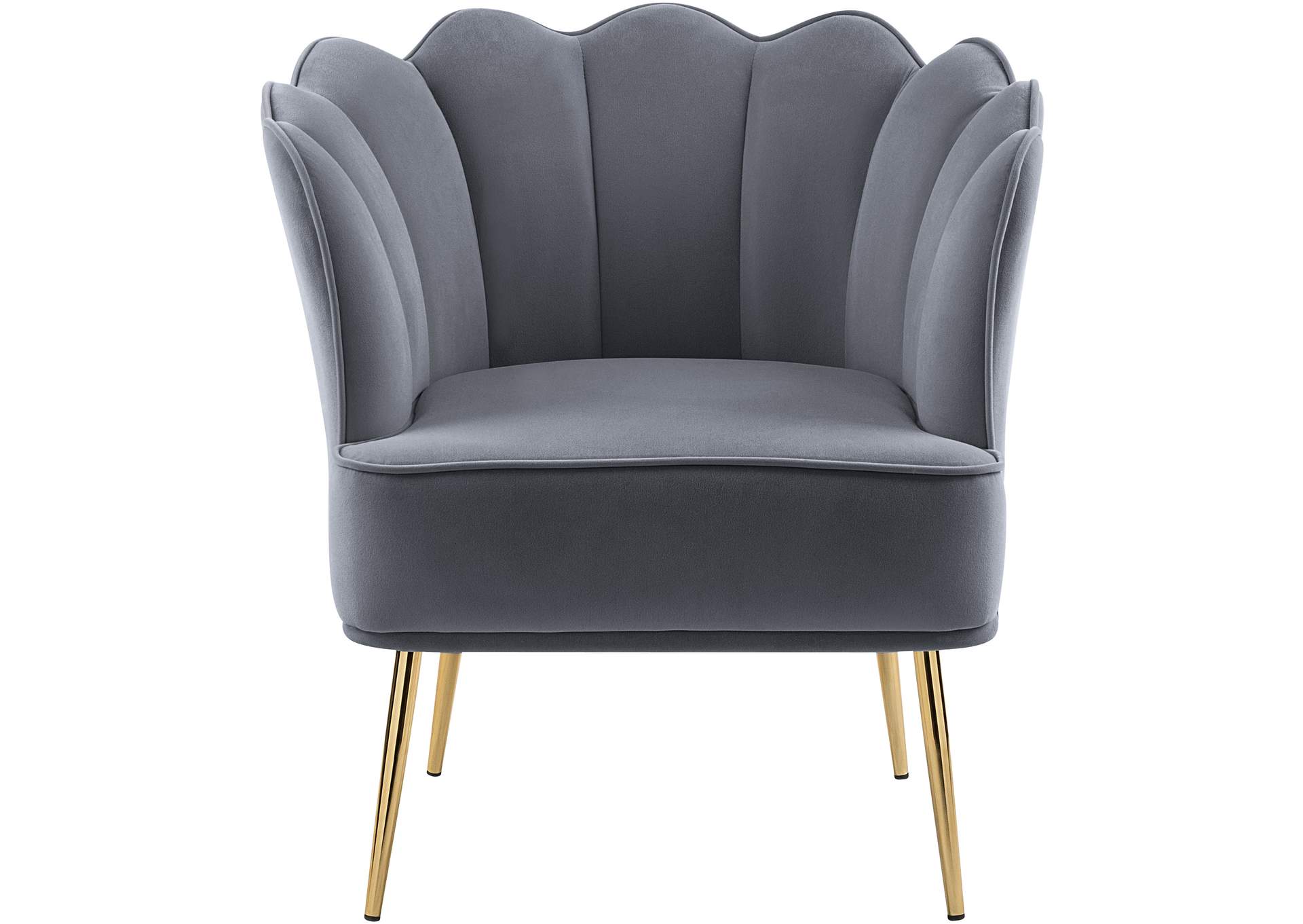 Jester Grey Velvet Accent Chair,Meridian Furniture