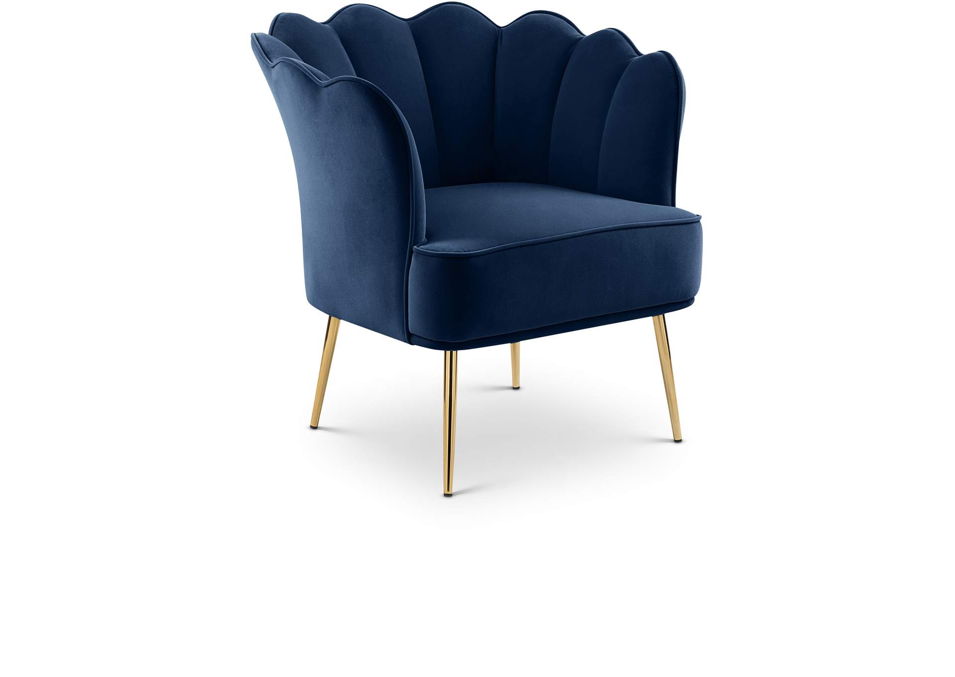 Jester Navy Velvet Accent Chair,Meridian Furniture