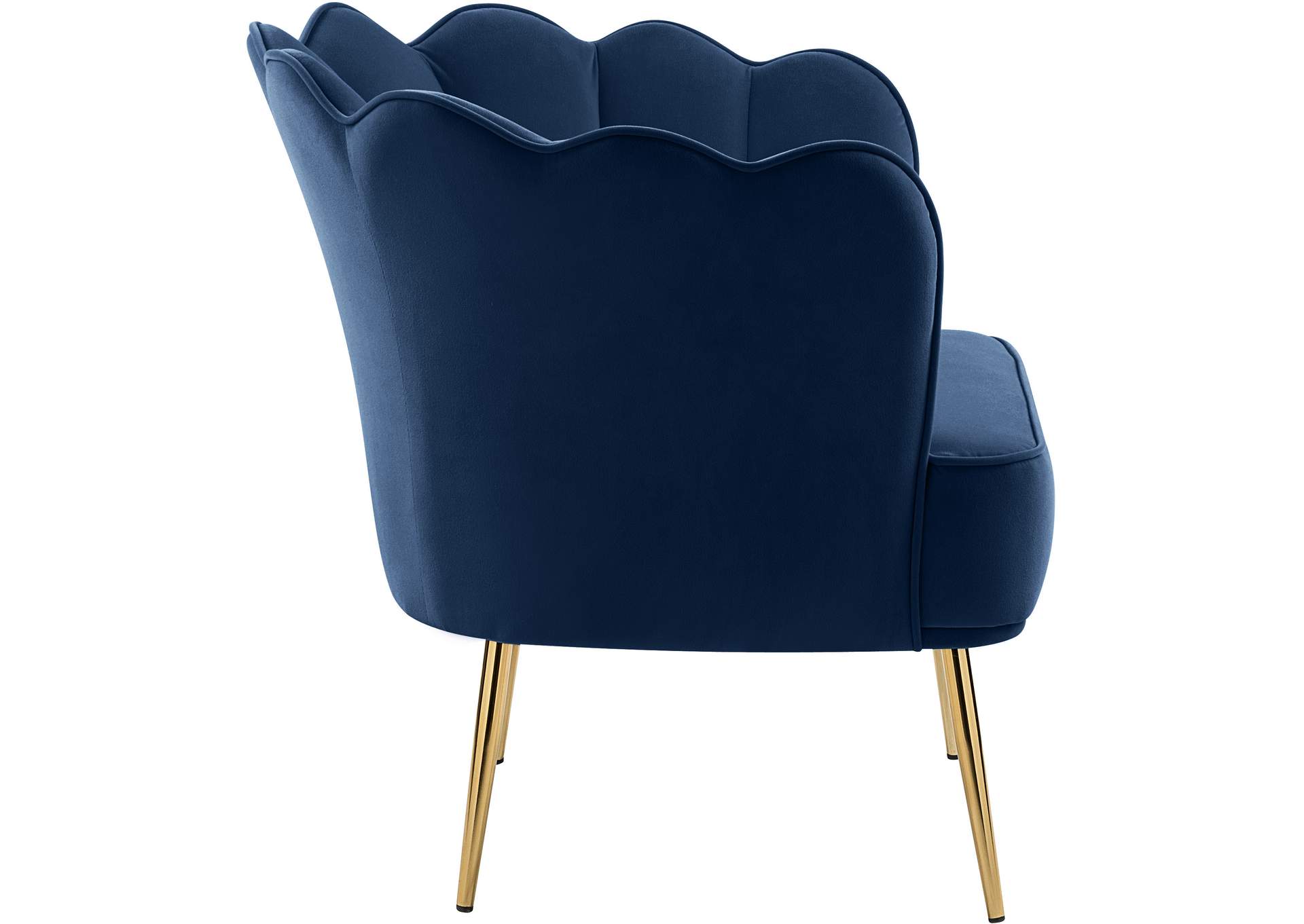 Jester Navy Velvet Accent Chair,Meridian Furniture