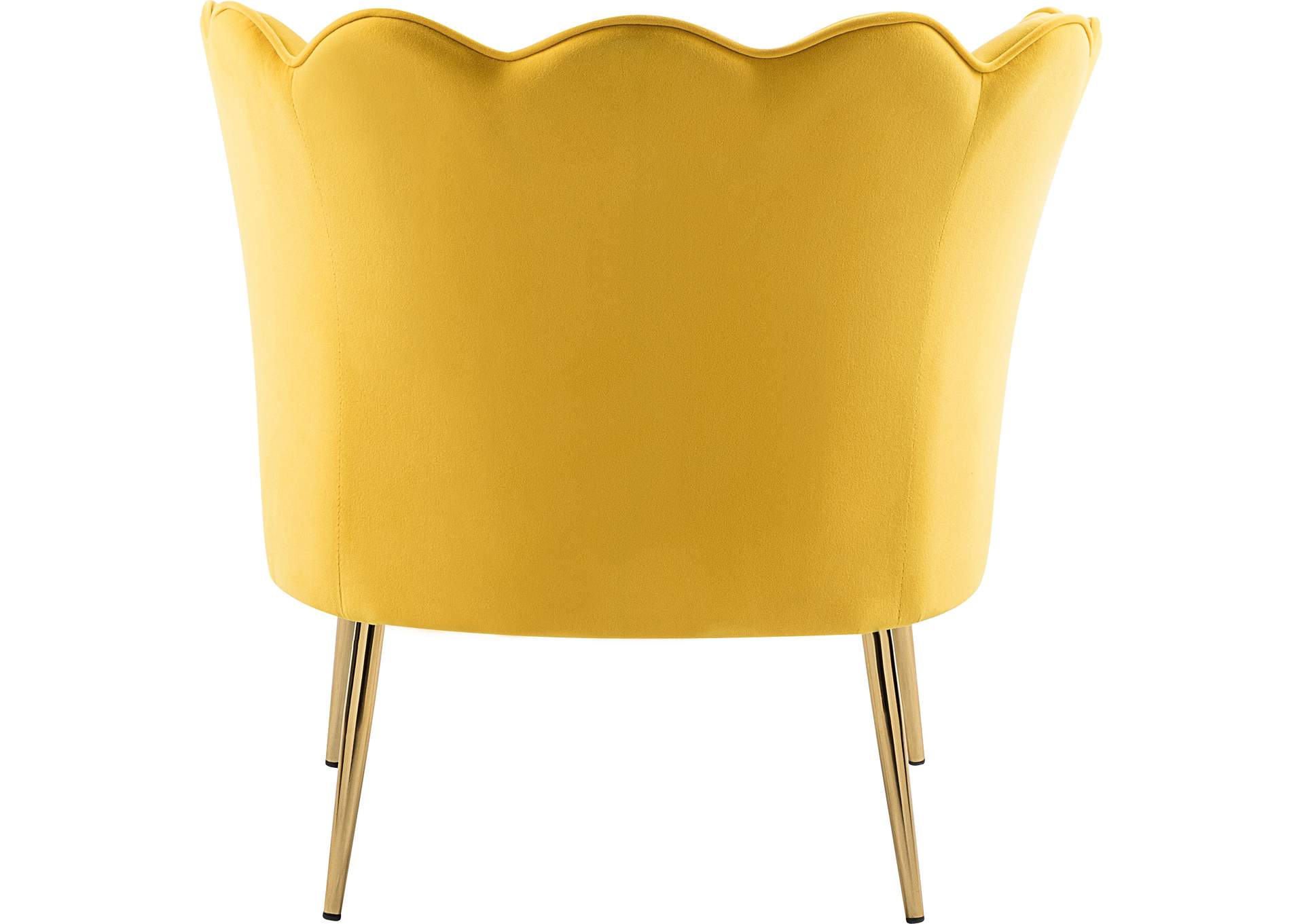 Jester Yellow Velvet Accent Chair,Meridian Furniture