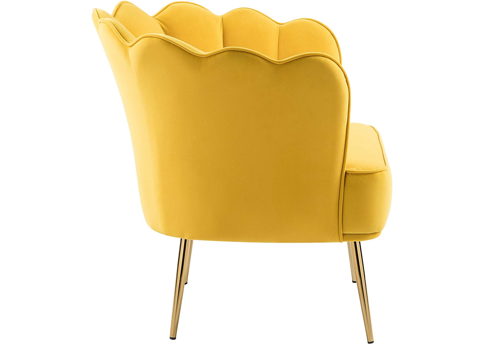 Jester Yellow Velvet Accent Chair,Meridian Furniture