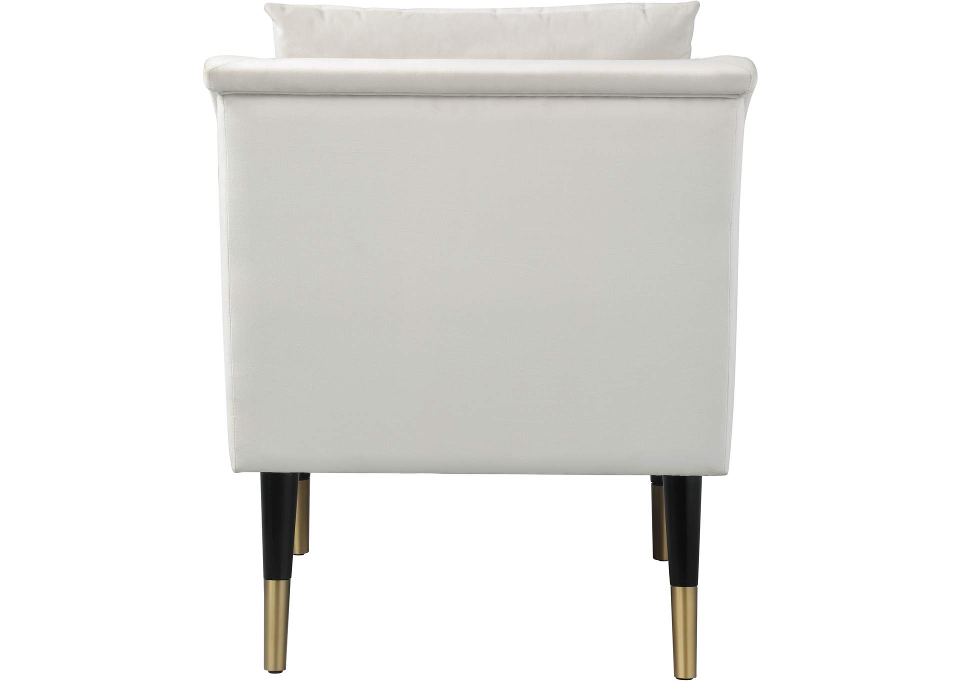 Elegante Cream Velvet Accent Chair,Meridian Furniture