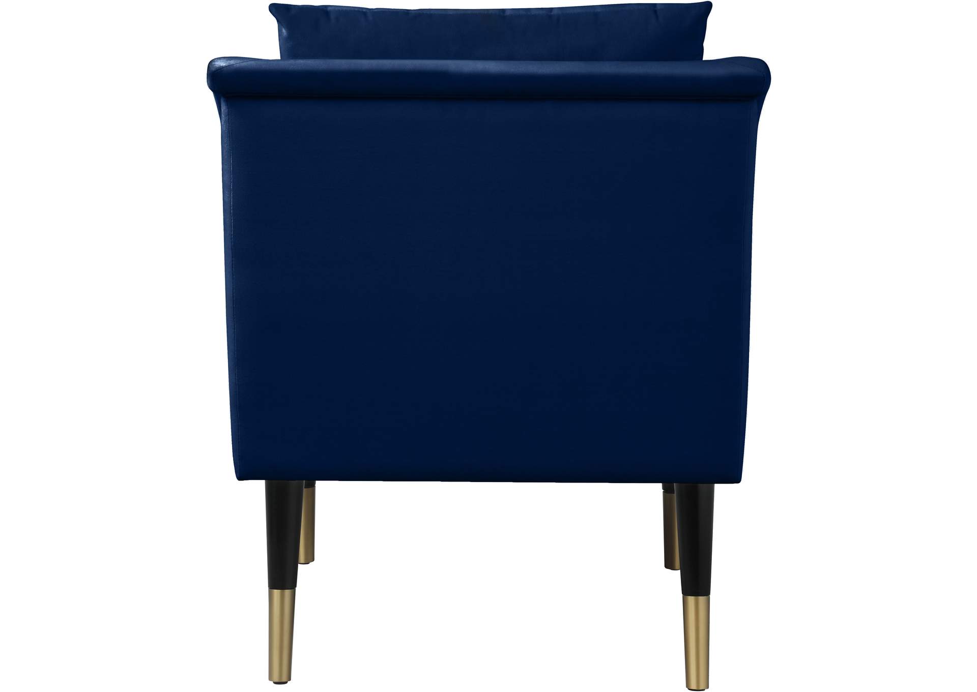 Elegante Navy Velvet Accent Chair,Meridian Furniture