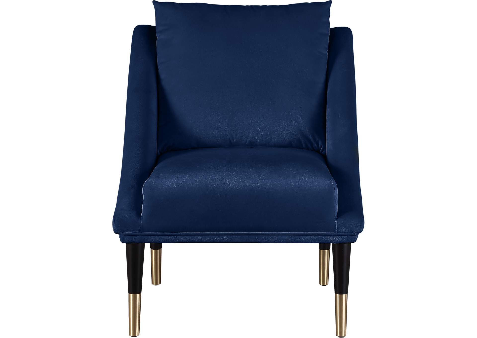 Elegante Navy Velvet Accent Chair,Meridian Furniture