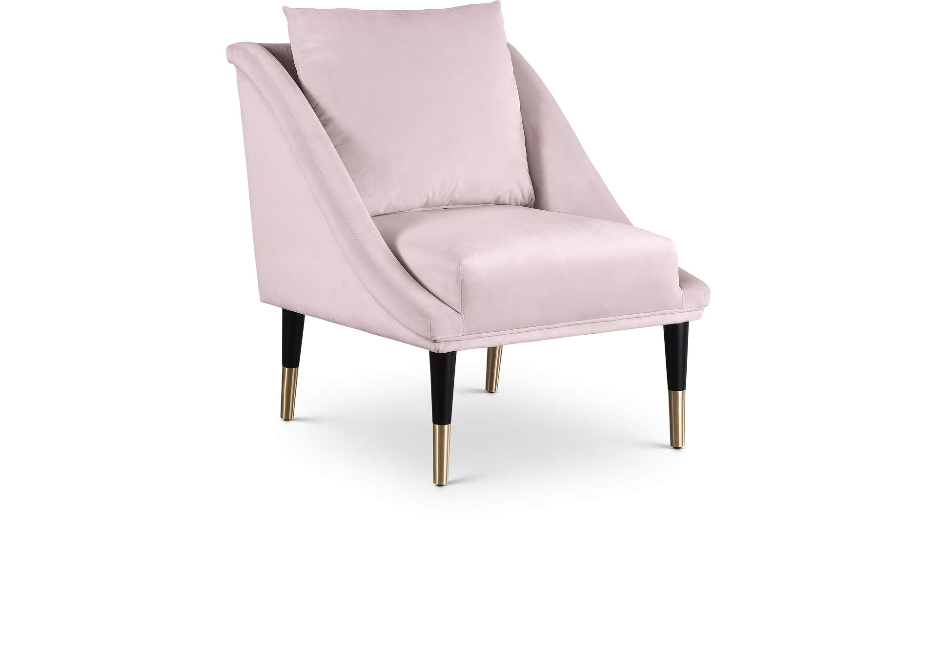 Elegante Pink Velvet Accent Chair,Meridian Furniture