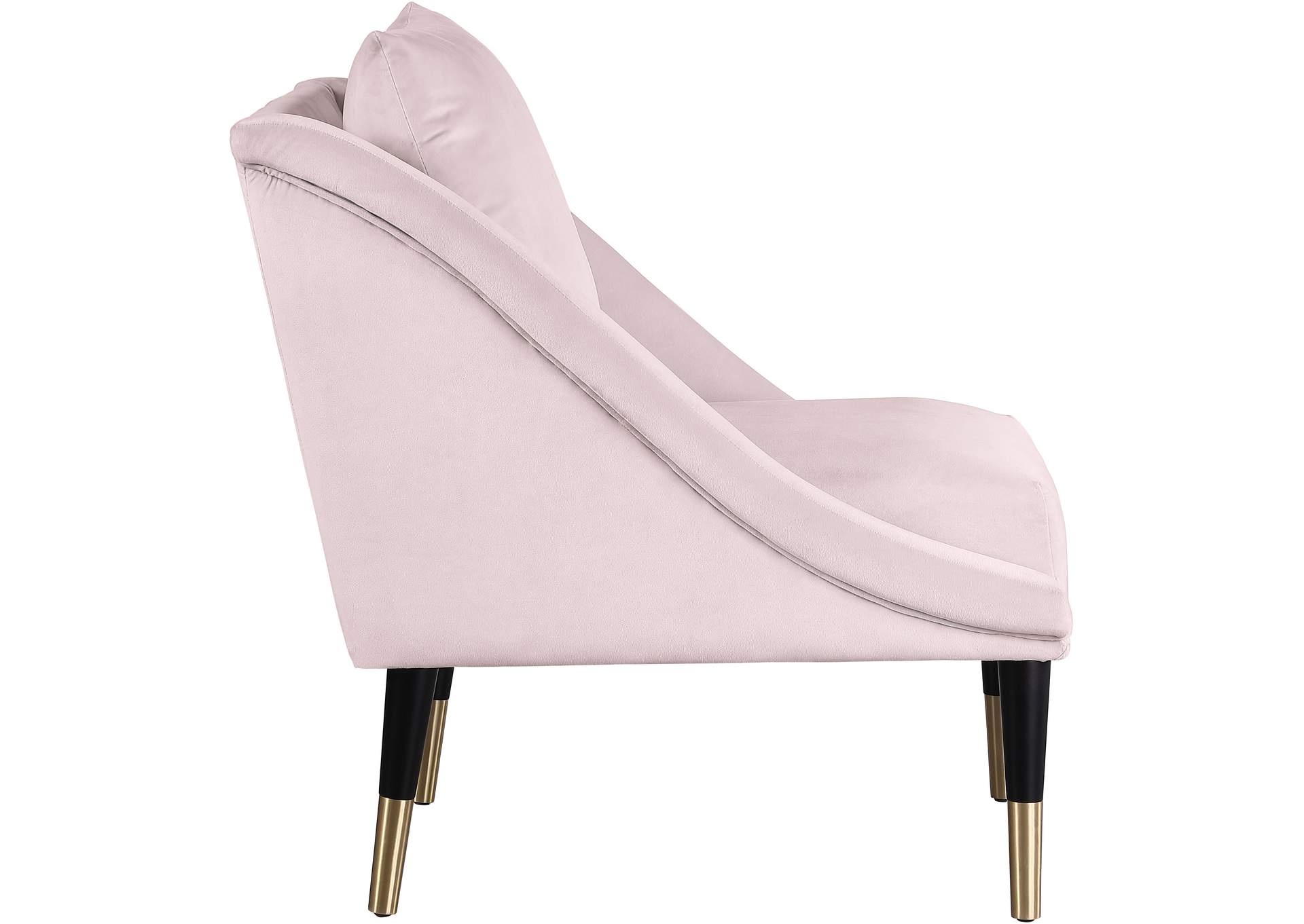 Elegante Pink Velvet Accent Chair,Meridian Furniture