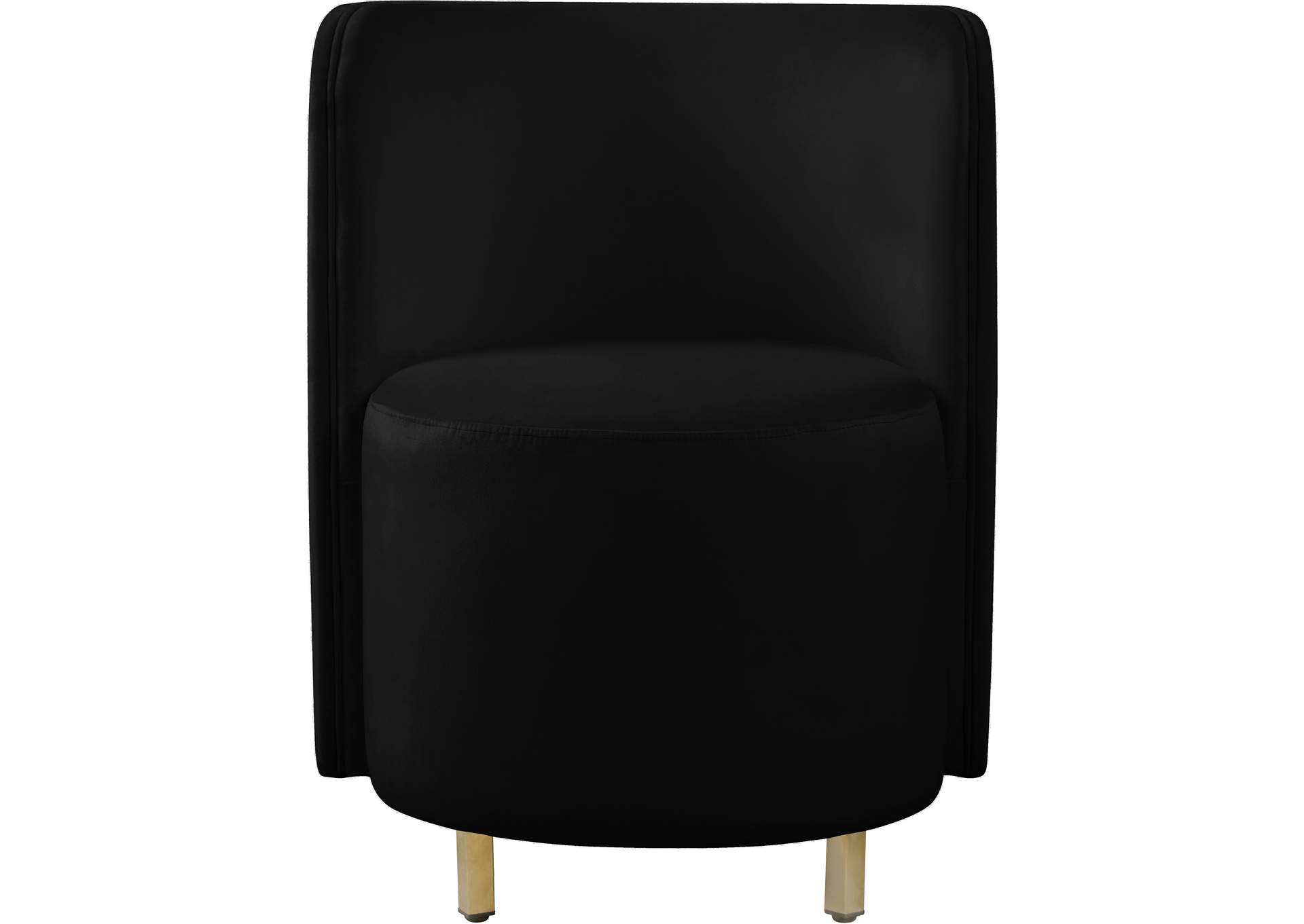 Rotunda Black Velvet Accent Chair,Meridian Furniture