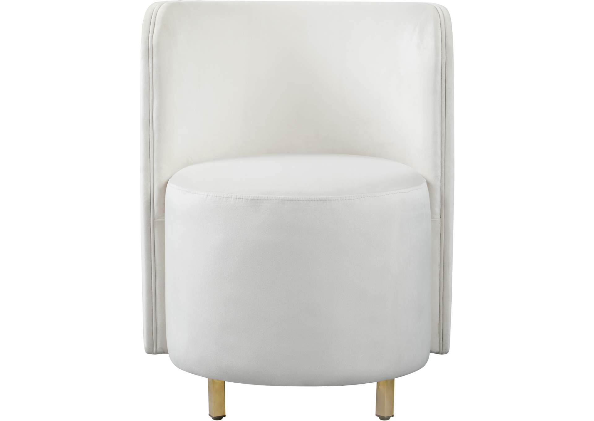 Rotunda Cream Velvet Accent Chair,Meridian Furniture