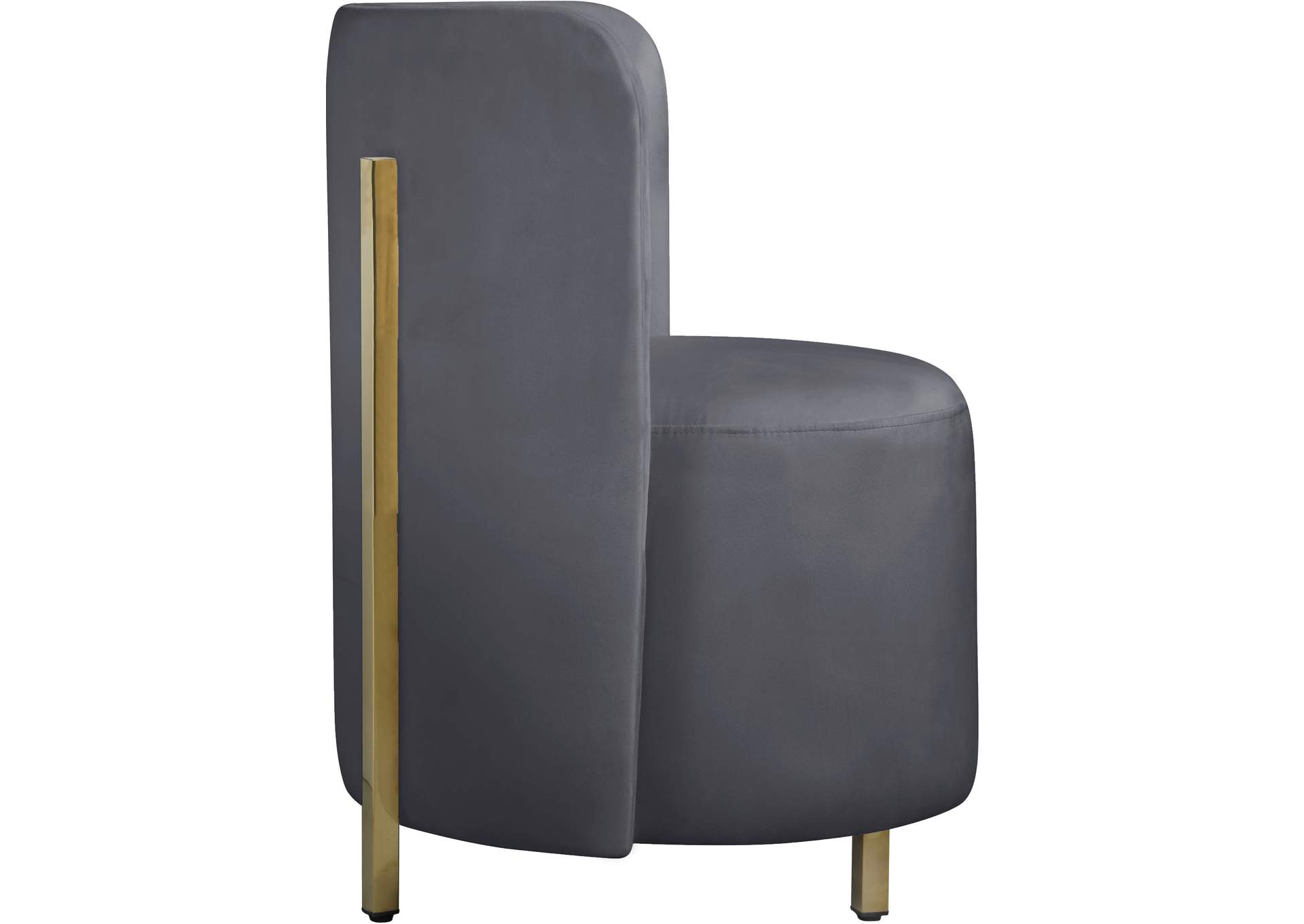 Rotunda Grey Velvet Accent Chair,Meridian Furniture