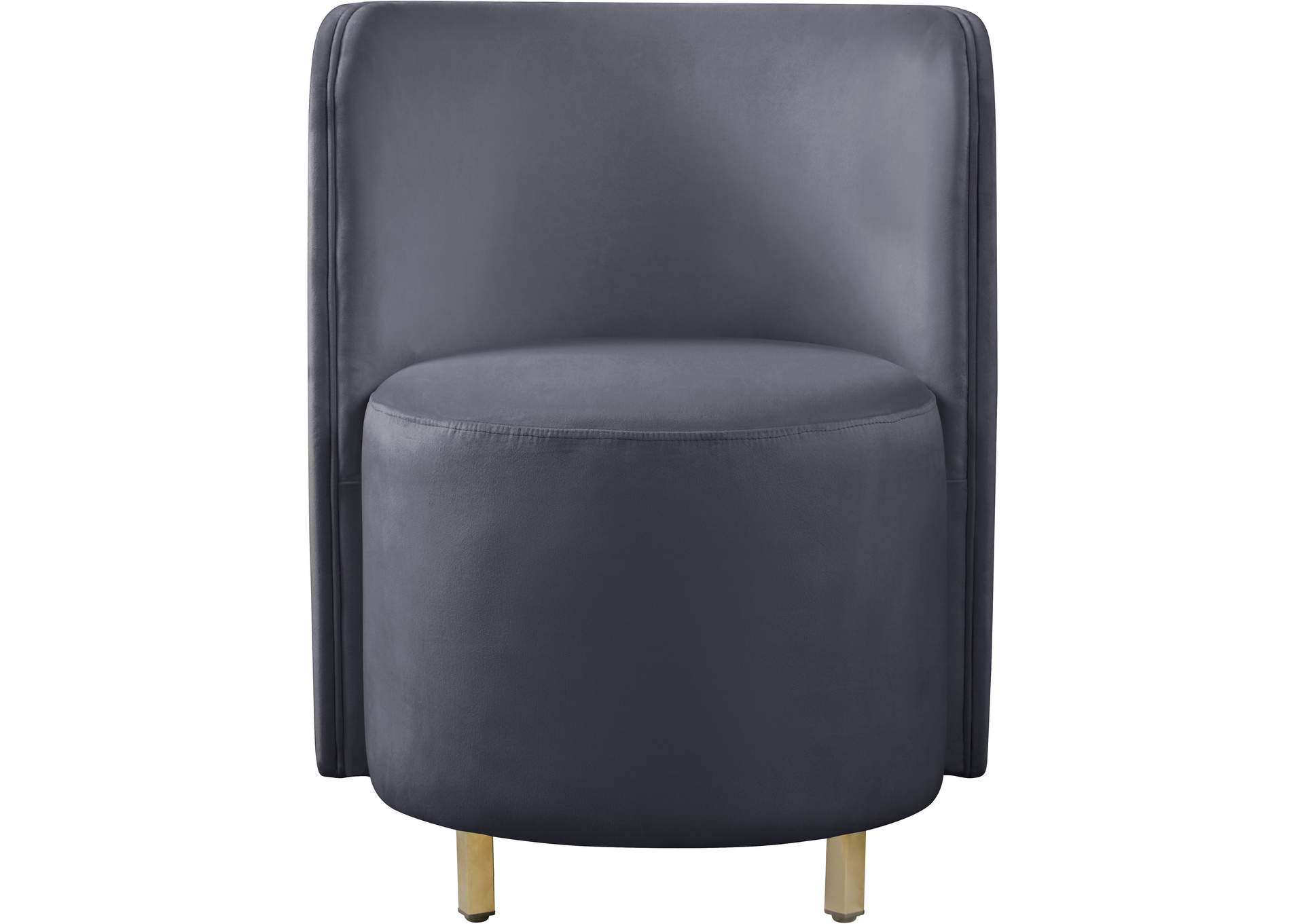 Rotunda Grey Velvet Accent Chair,Meridian Furniture