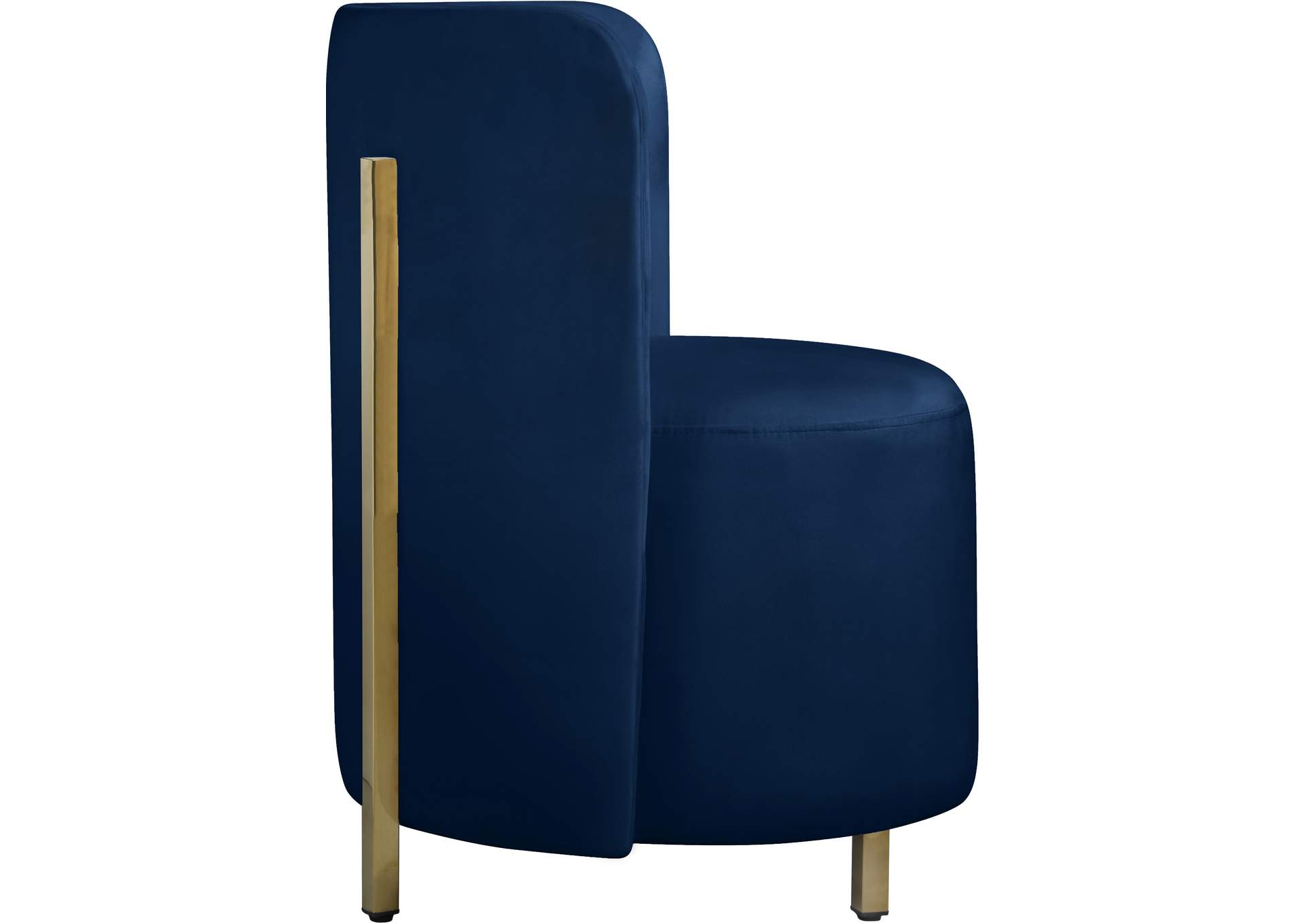 Rotunda Navy Velvet Accent Chair,Meridian Furniture