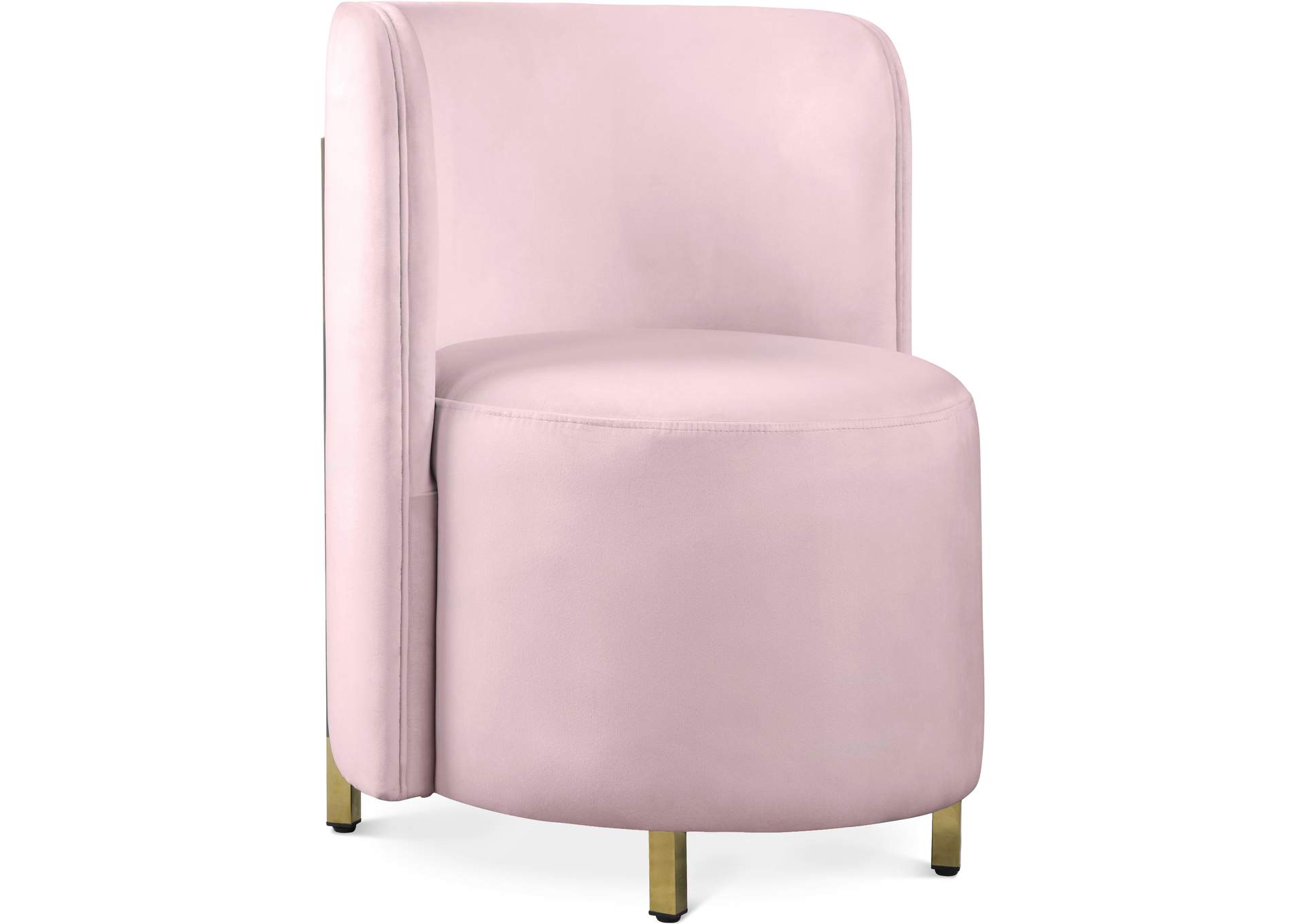 Rotunda Pink Velvet Accent Chair,Meridian Furniture