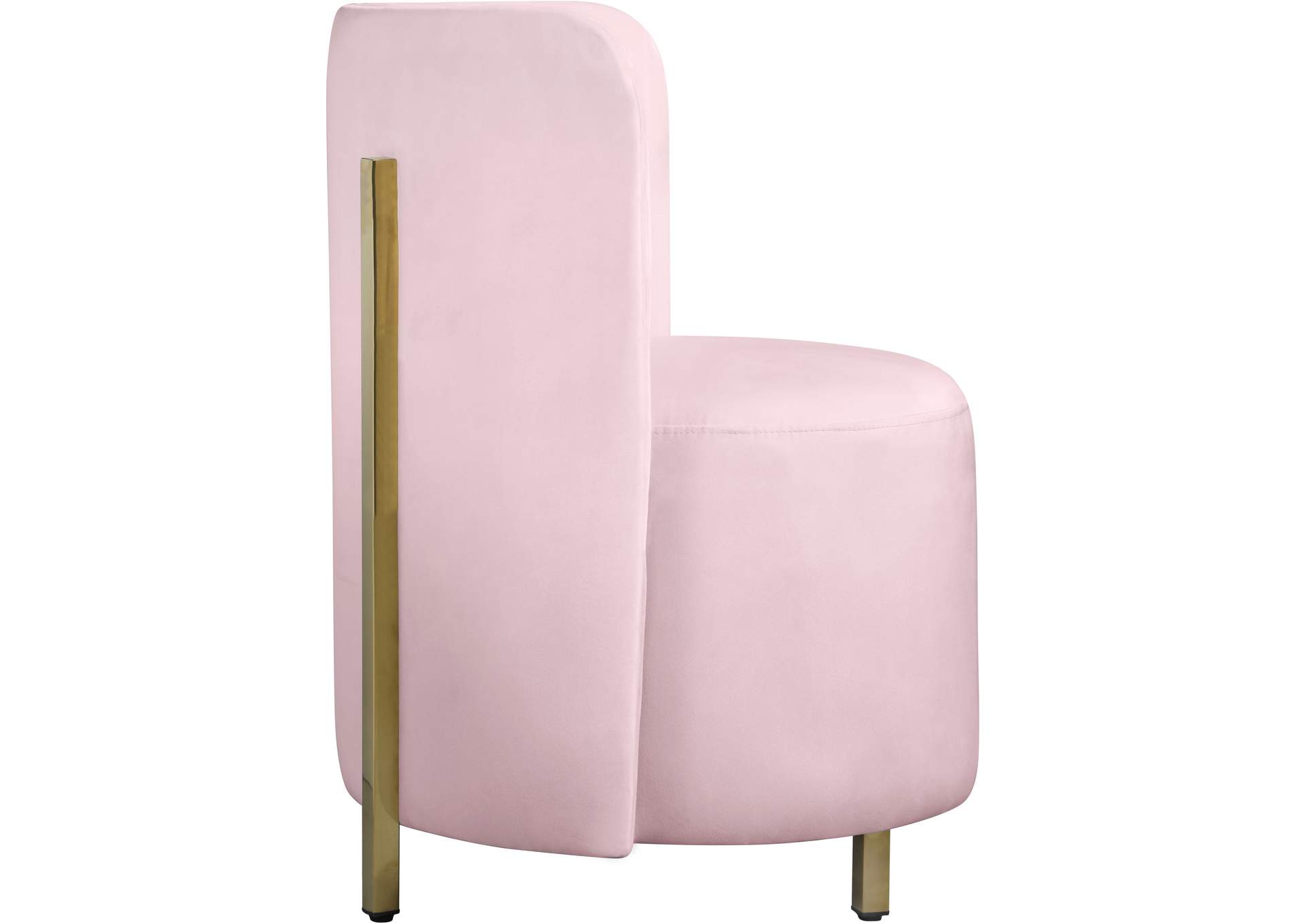 Rotunda Pink Velvet Accent Chair,Meridian Furniture