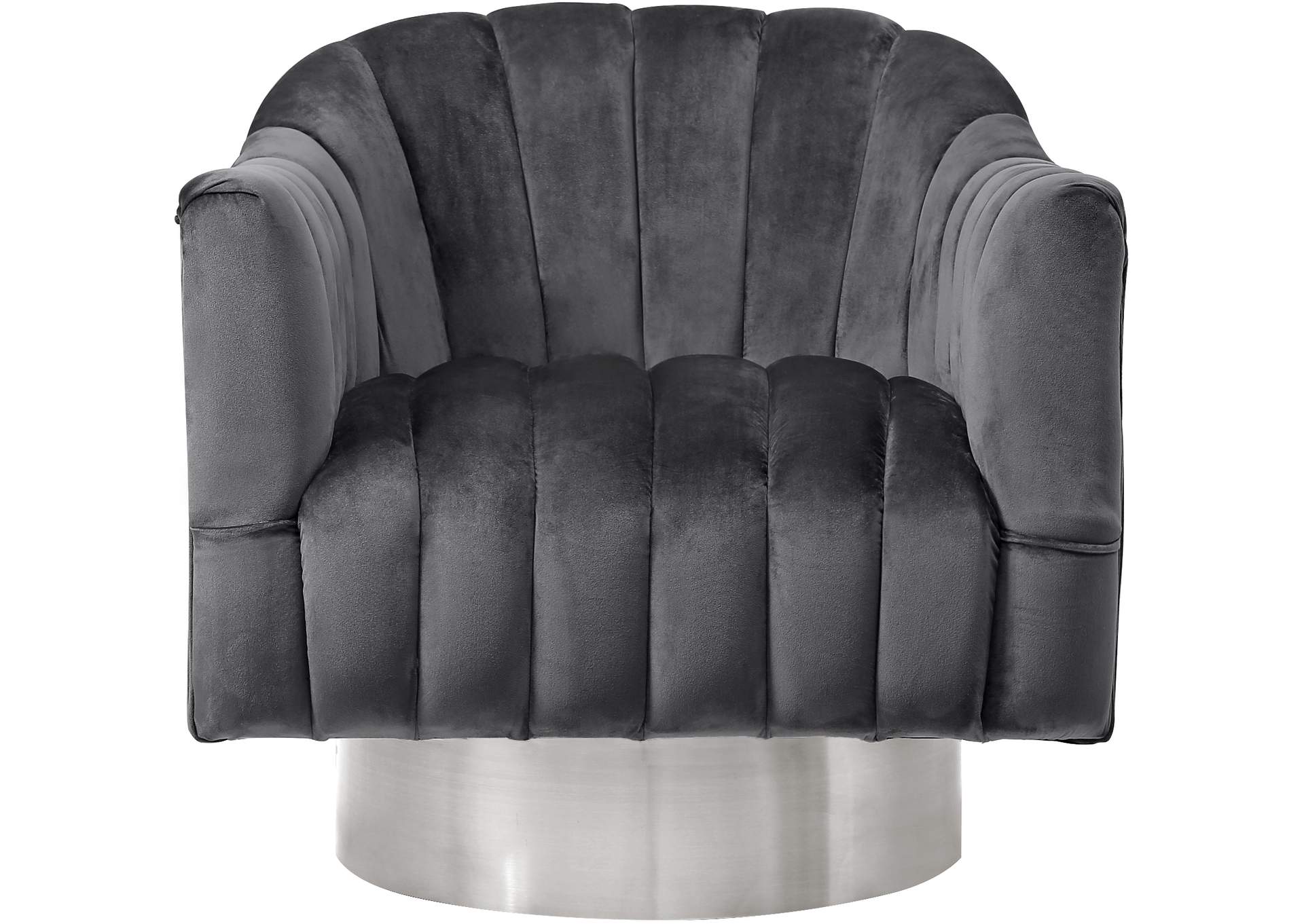 Farrah Grey Velvet Accent Chair,Meridian Furniture