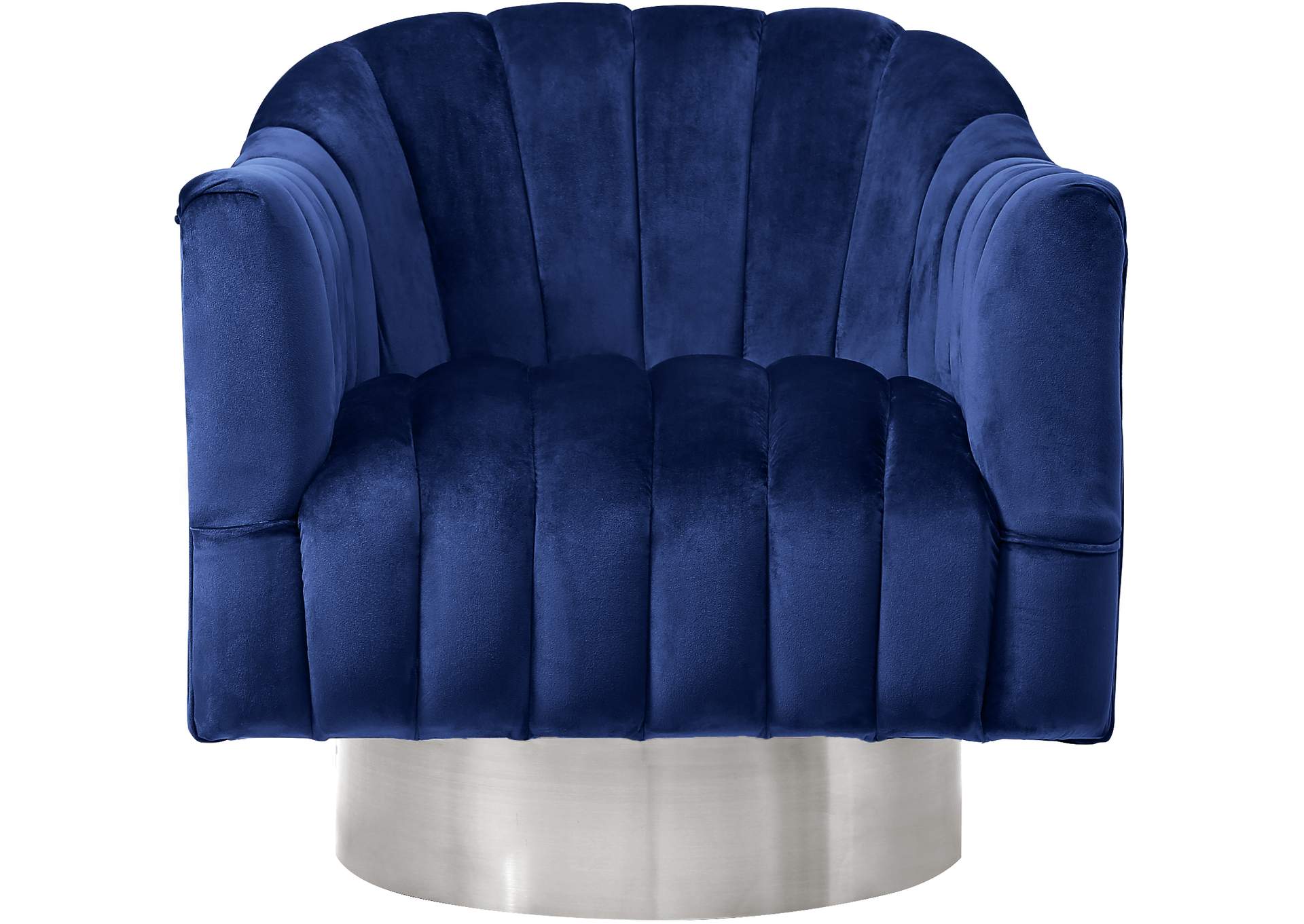 Farrah Navy Velvet Accent Chair,Meridian Furniture