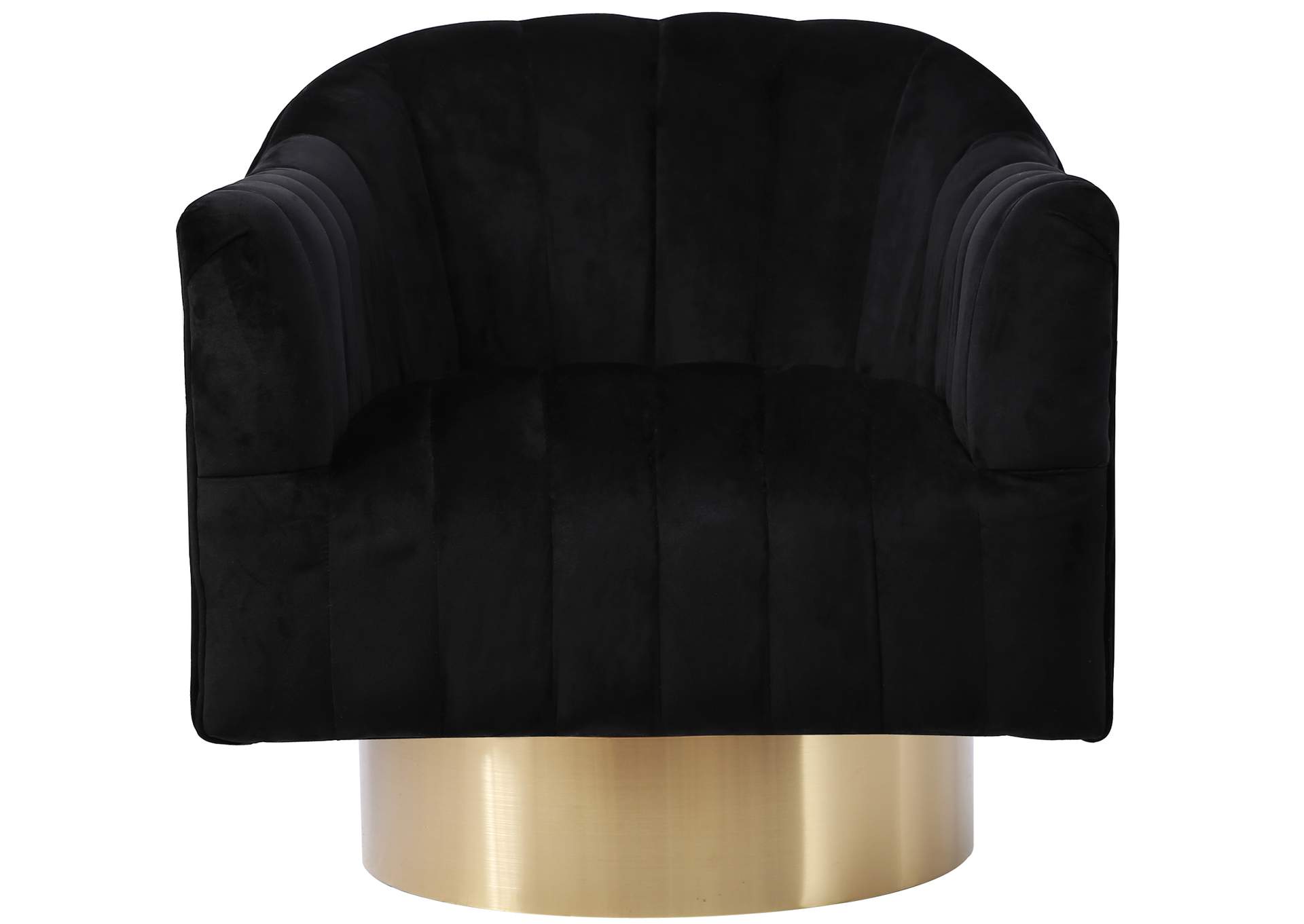 Farrah Black Velvet Accent Chair,Meridian Furniture