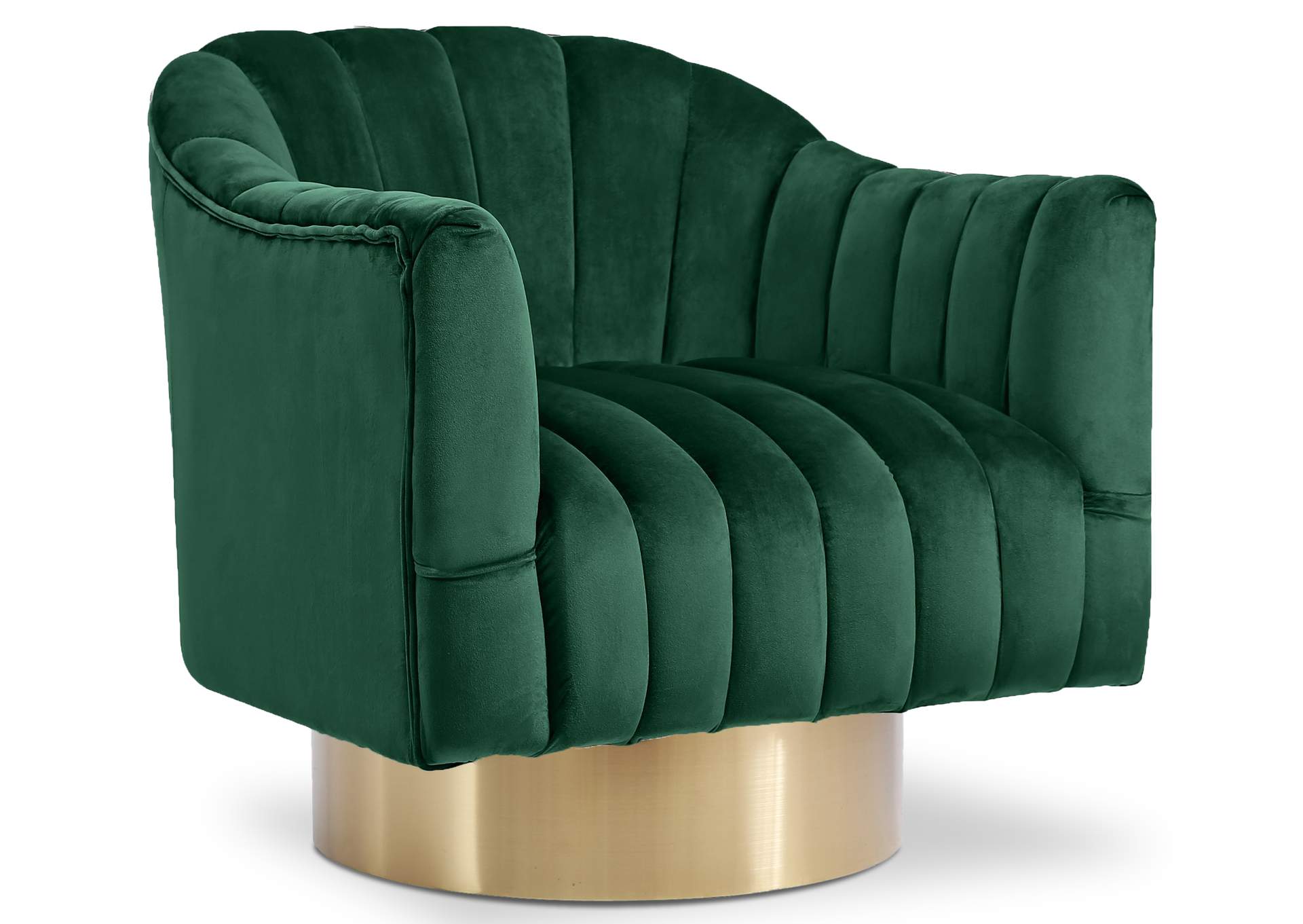 Farrah Green Velvet Accent Chair,Meridian Furniture