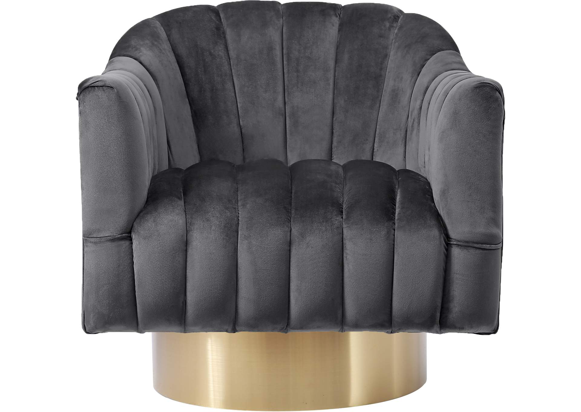 Farrah Grey Velvet Accent Chair,Meridian Furniture