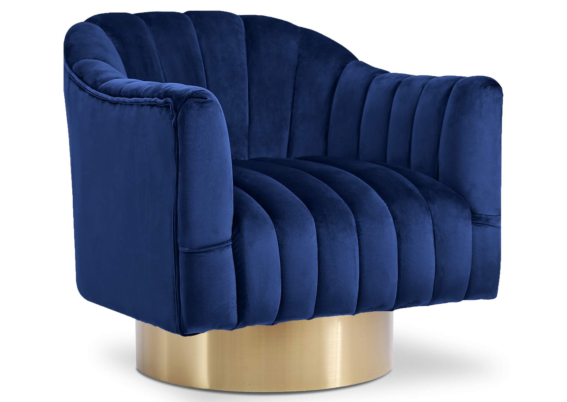 Farrah Navy Velvet Accent Chair,Meridian Furniture