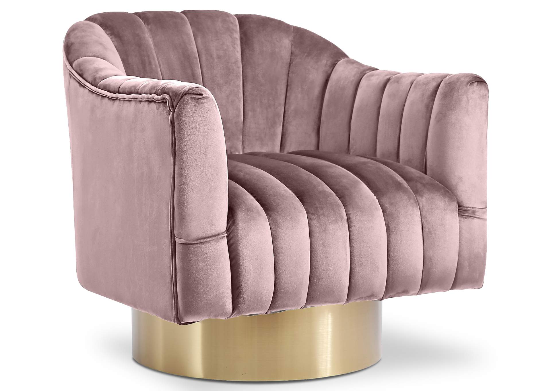 Farrah Pink Velvet Accent Chair,Meridian Furniture