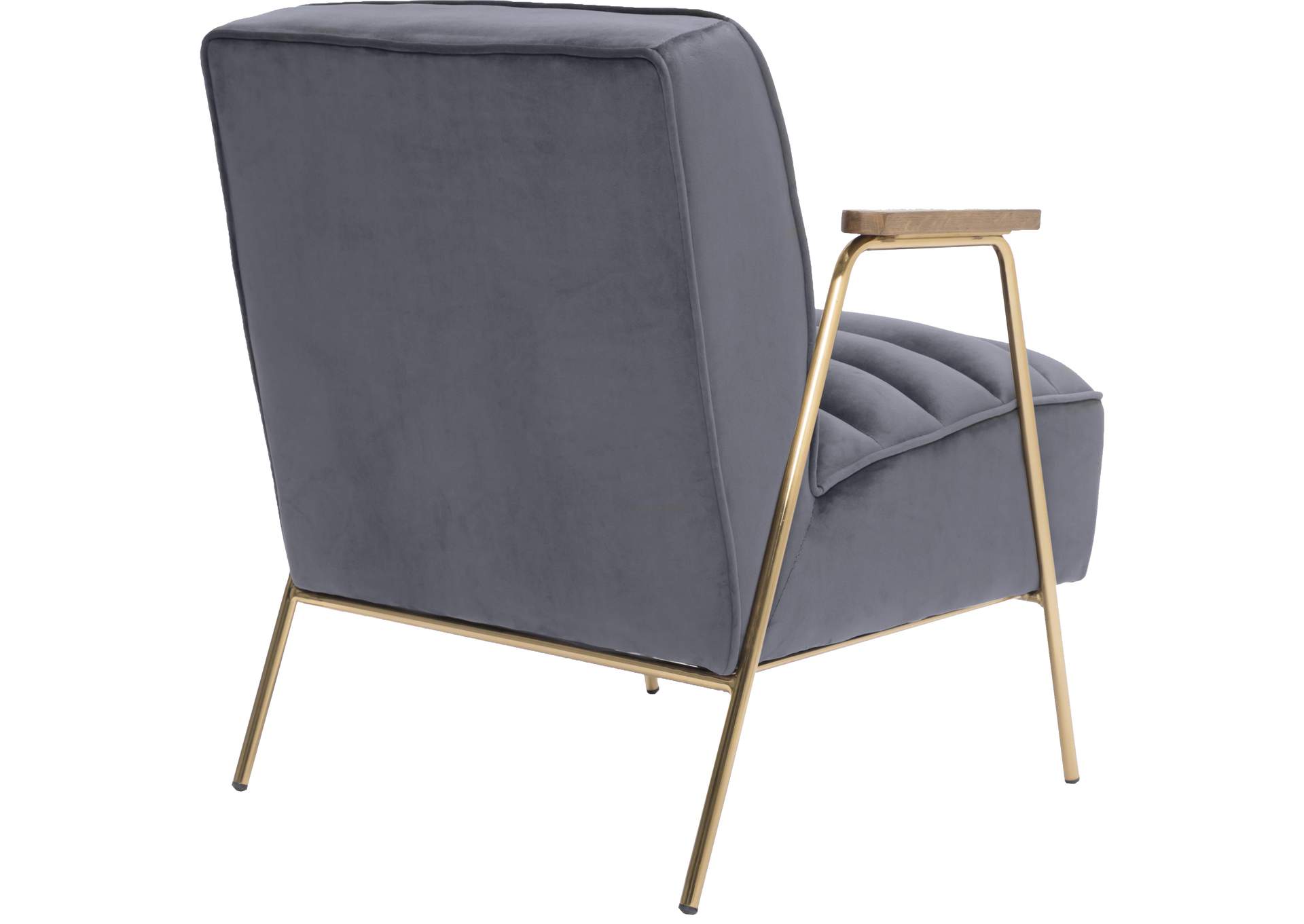 Woodford Grey Velvet Accent Chair,Meridian Furniture