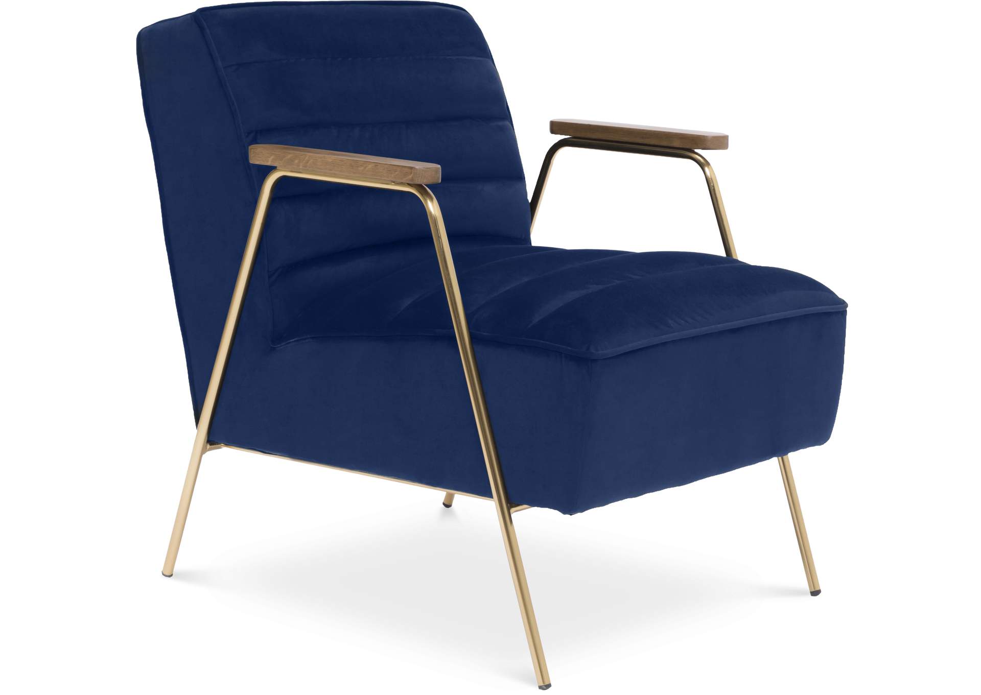 Woodford Navy Velvet Accent Chair,Meridian Furniture