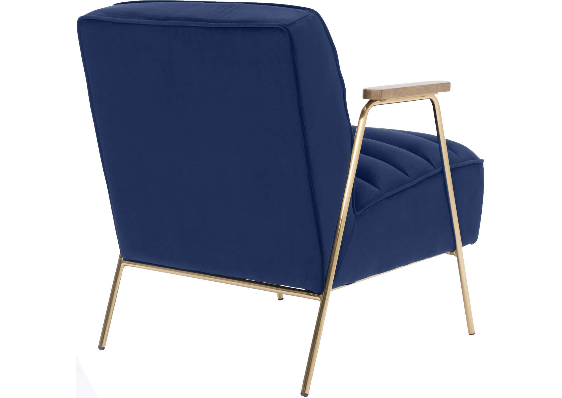 Woodford Navy Velvet Accent Chair,Meridian Furniture