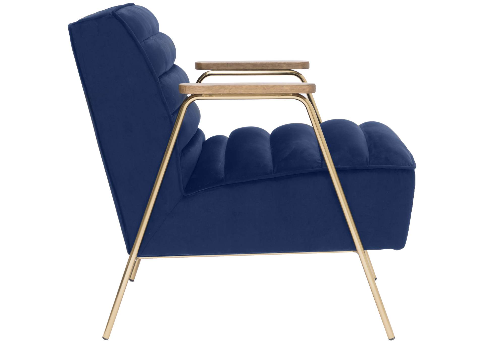 Woodford Navy Velvet Accent Chair,Meridian Furniture