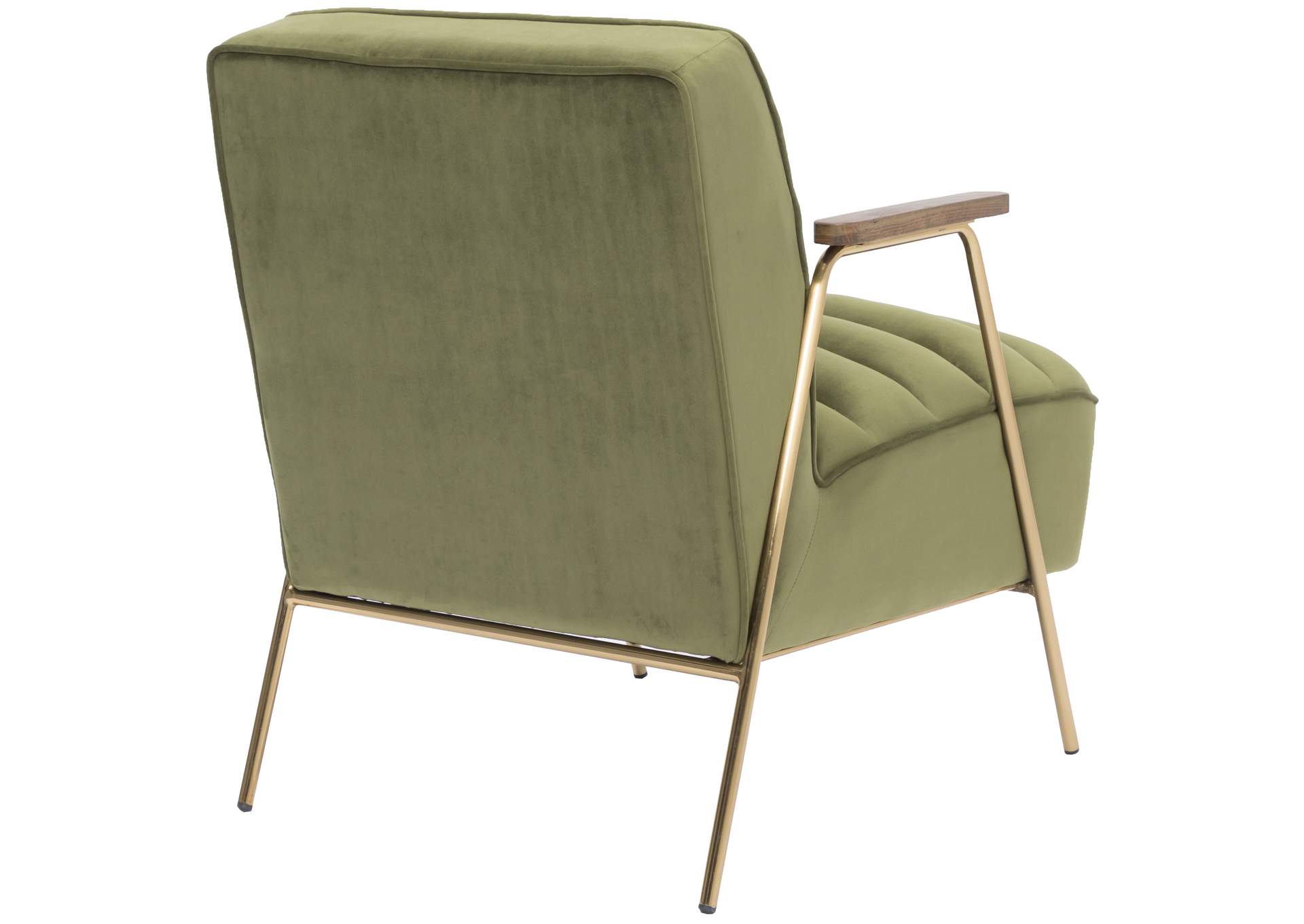 Woodford Olive Velvet Accent Chair,Meridian Furniture