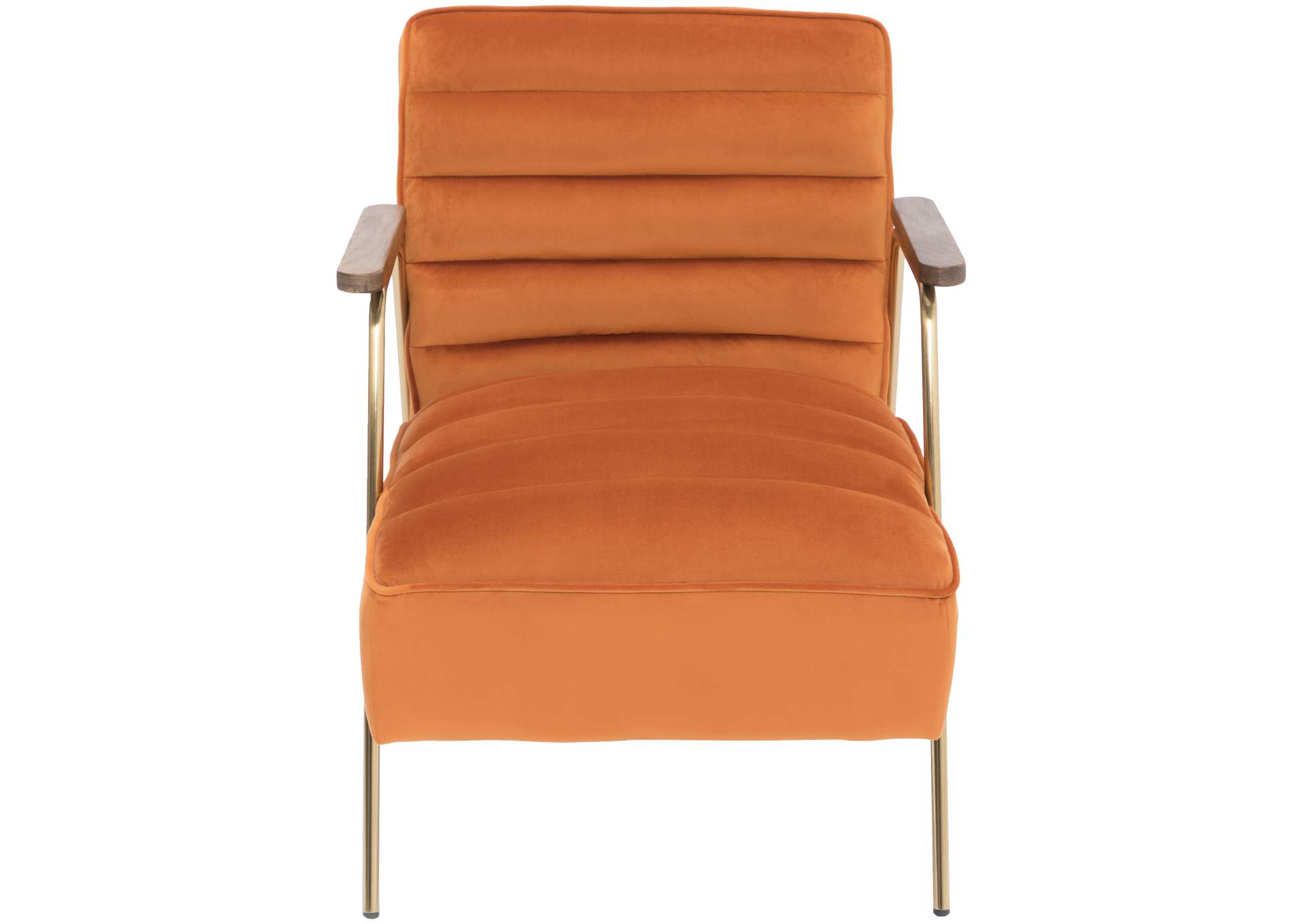 Woodford Orange Velvet Accent Chair,Meridian Furniture