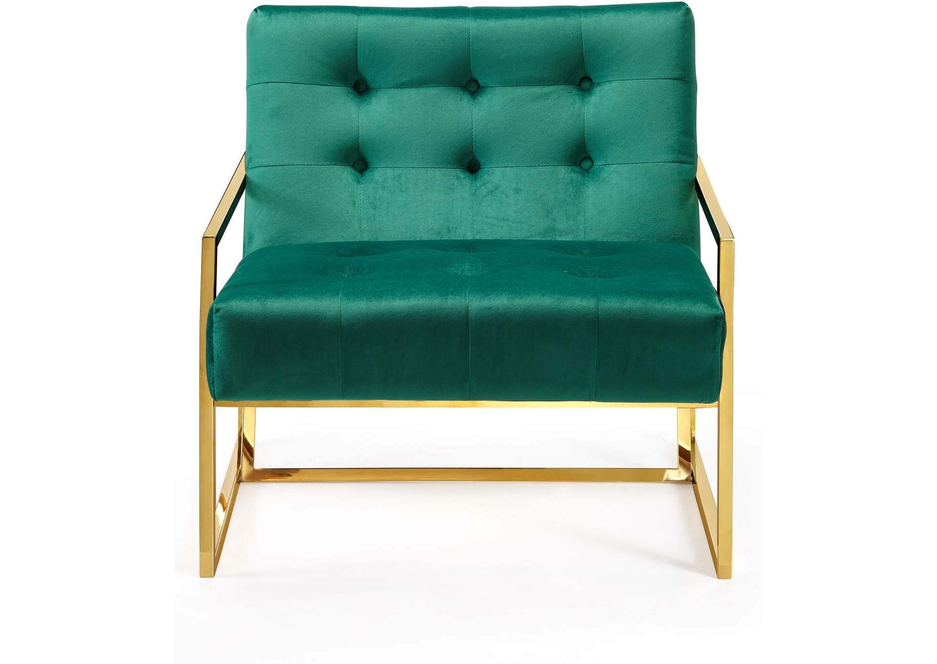 Pierre Green Velvet Accent Chair,Meridian Furniture