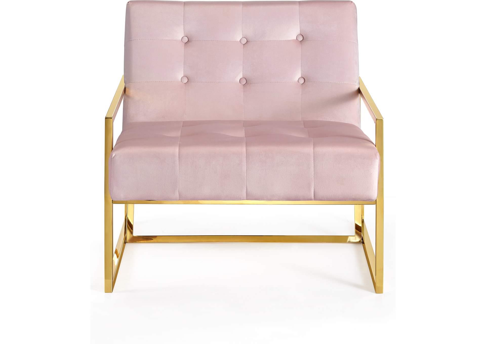 Pierre Pink Velvet Accent Chair,Meridian Furniture