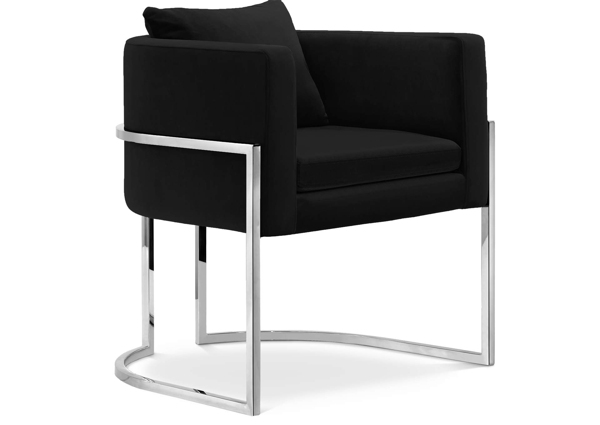 Pippa Black Velvet Accent Chair,Meridian Furniture