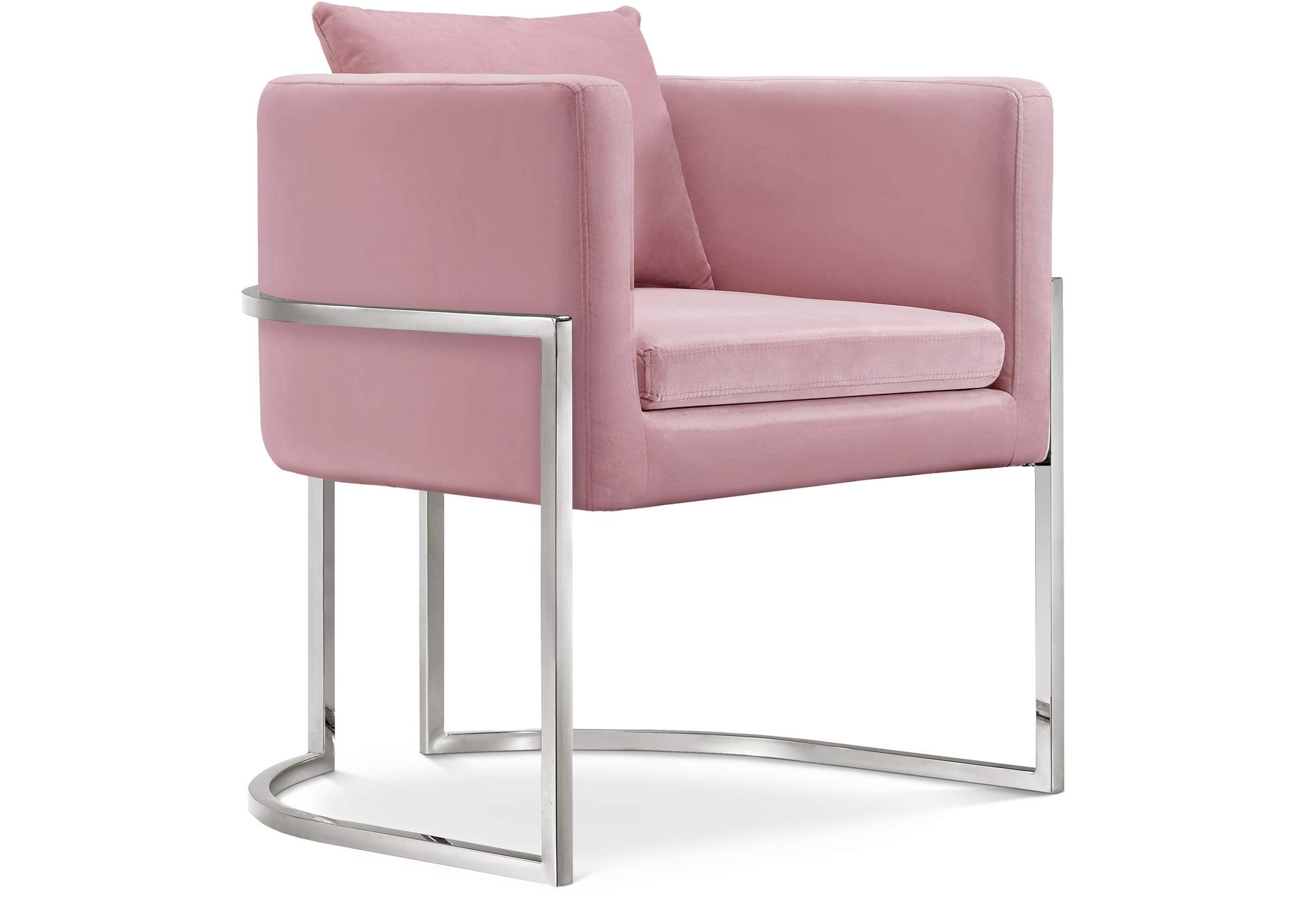 Pippa Pink Velvet Accent Chair,Meridian Furniture